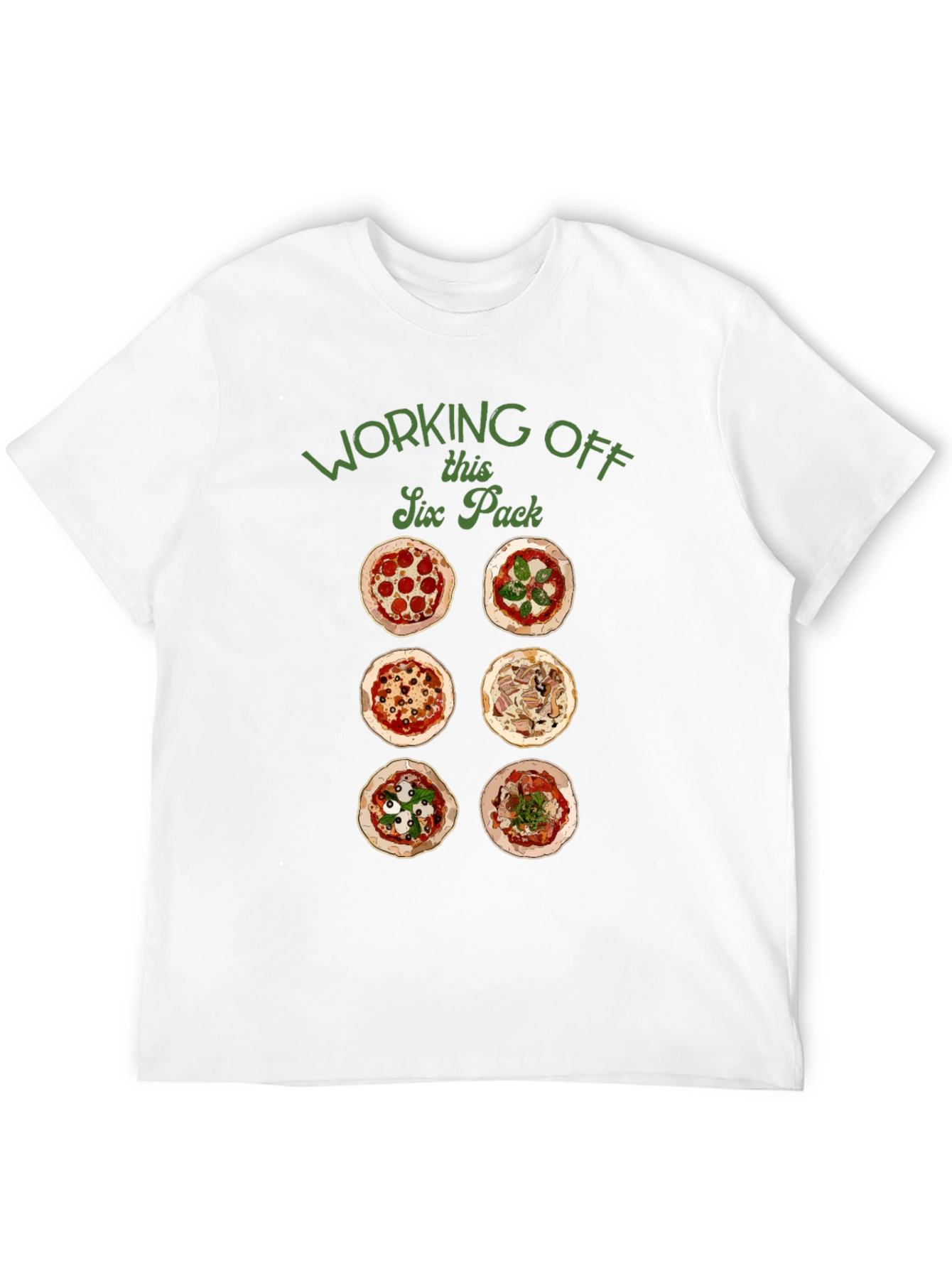 Funny Pizza Six Pack T-Shirt