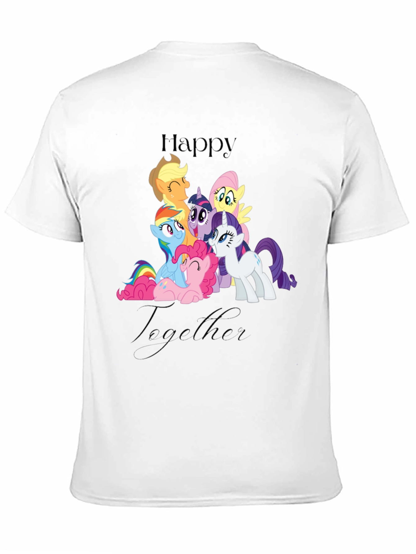 Happy Together My Little Pony Black T-Shirt