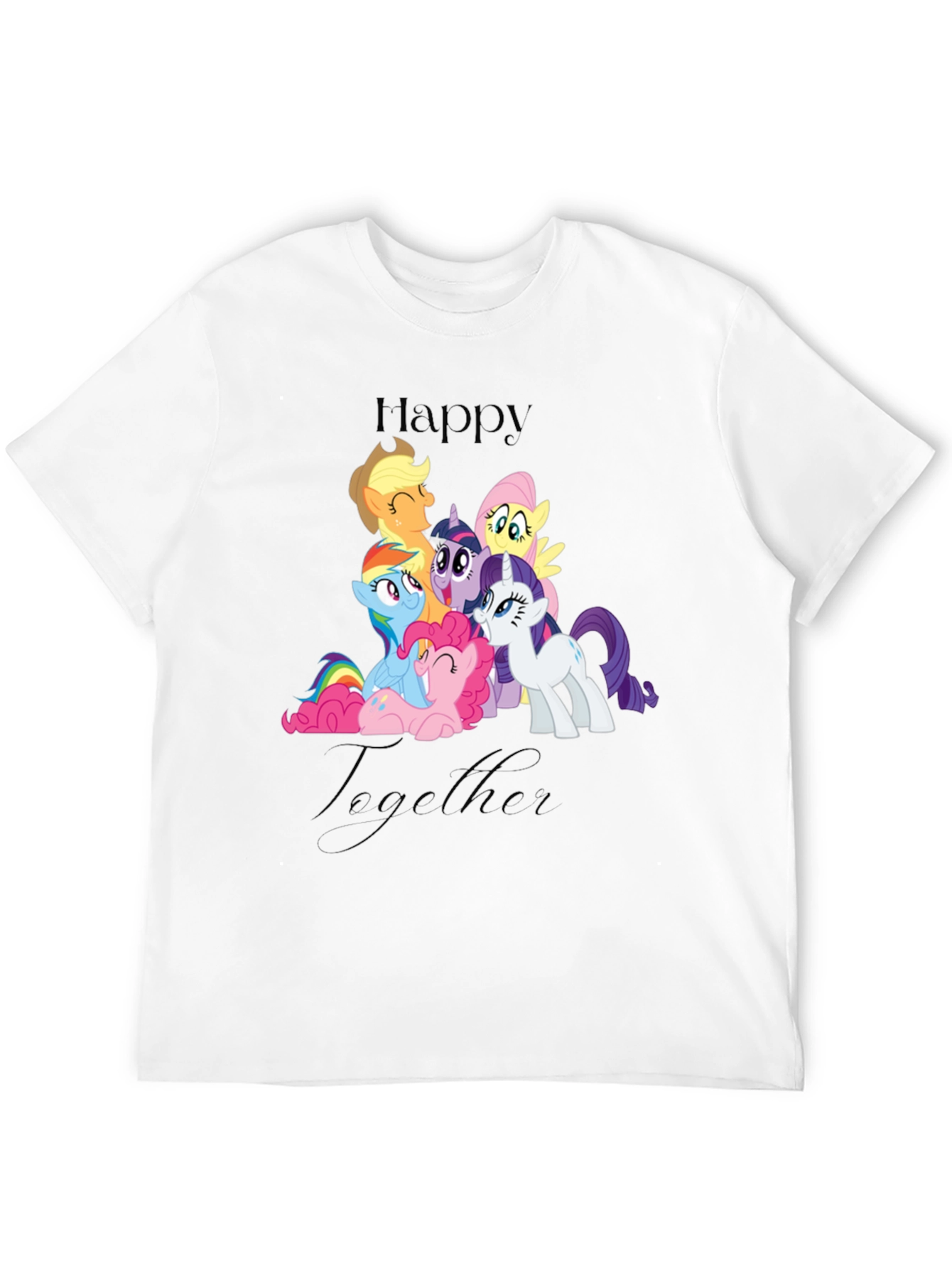 Happy Together My Little Pony Black T-Shirt