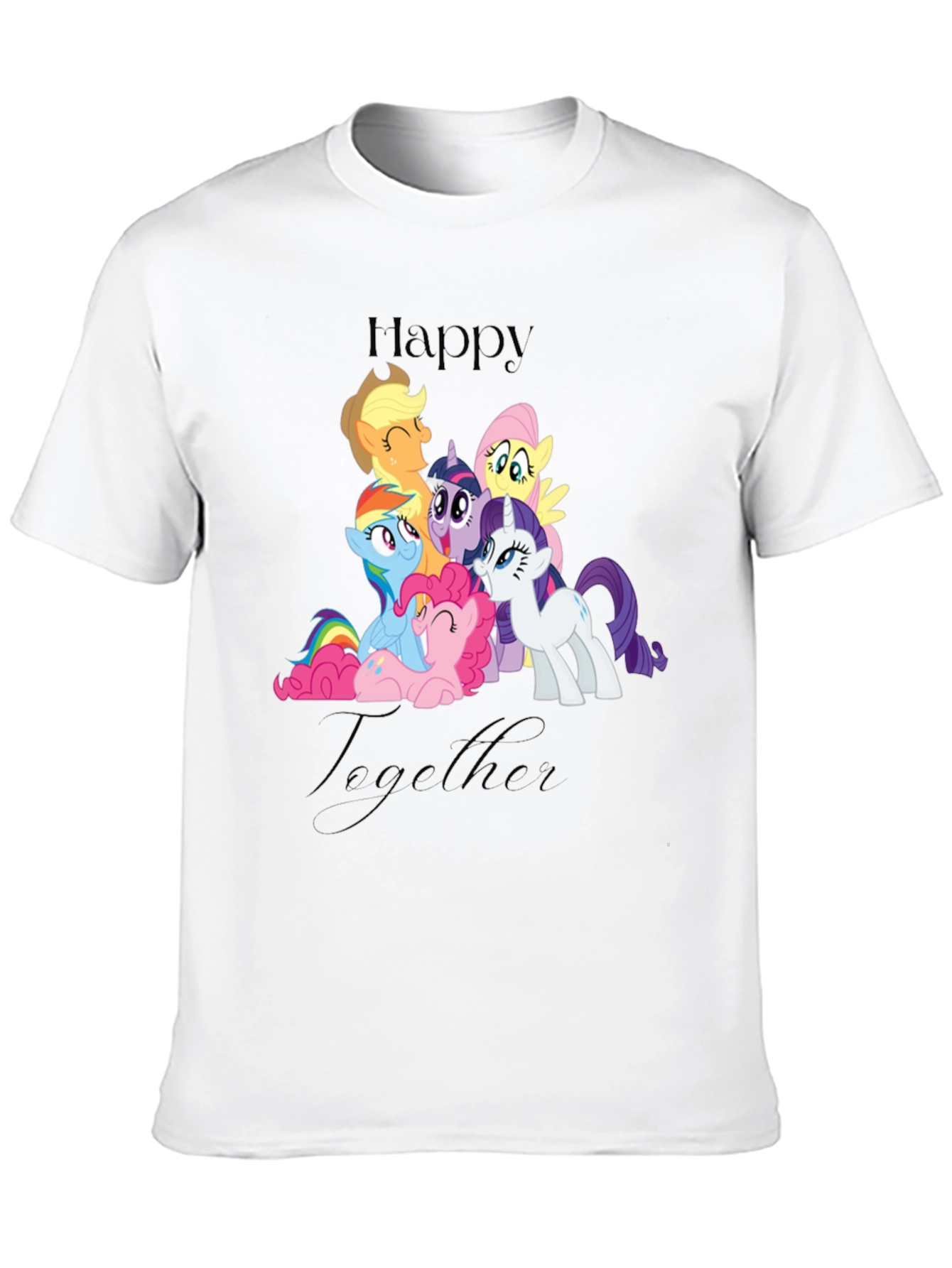 Happy Together My Little Pony Black T-Shirt