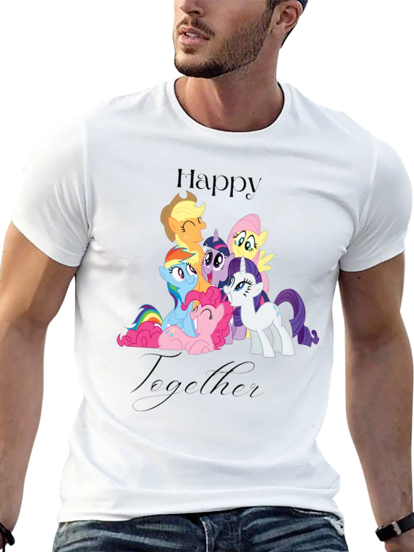Happy Together My Little Pony Black T-Shirt