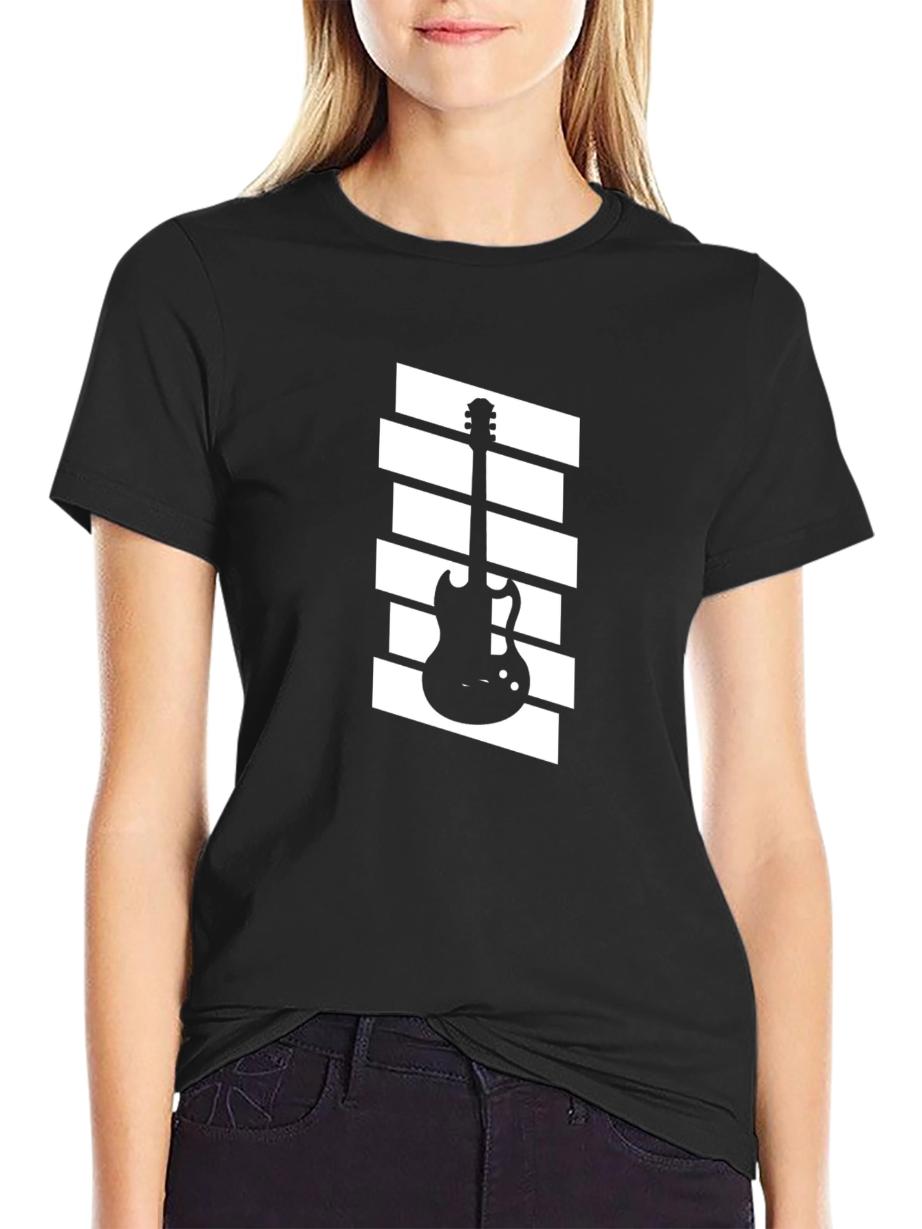 Guitar Graphic Tee - Retro Style