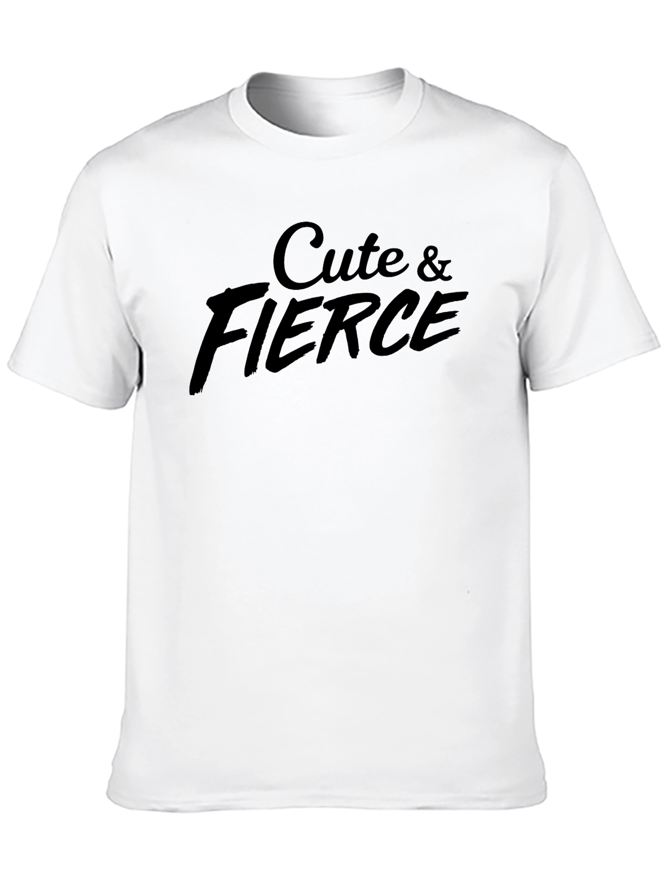 Cute & Fierce Graphic Tee - Trendy Black T-Shirt