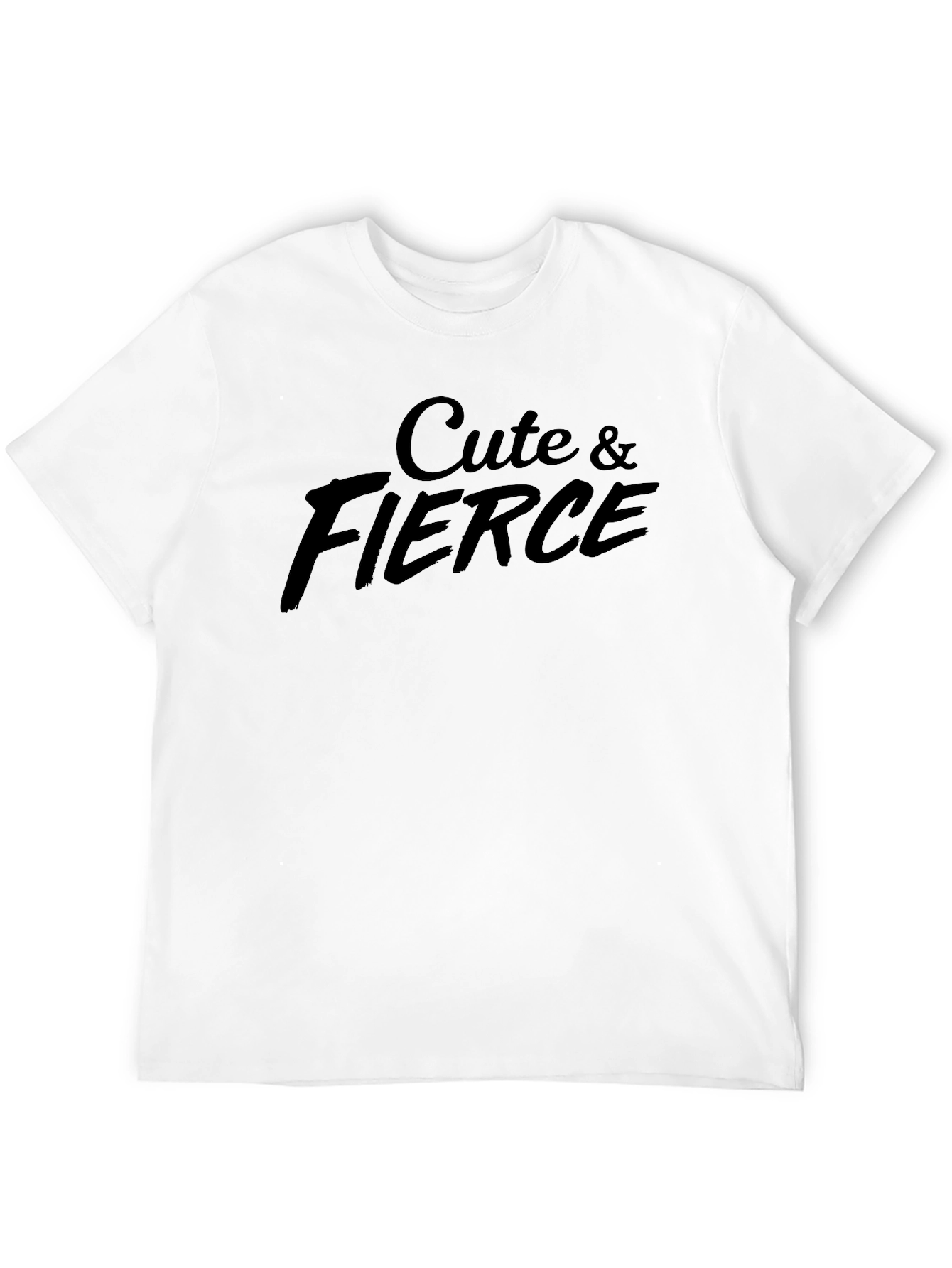 Cute & Fierce Graphic Tee - Trendy Black T-Shirt