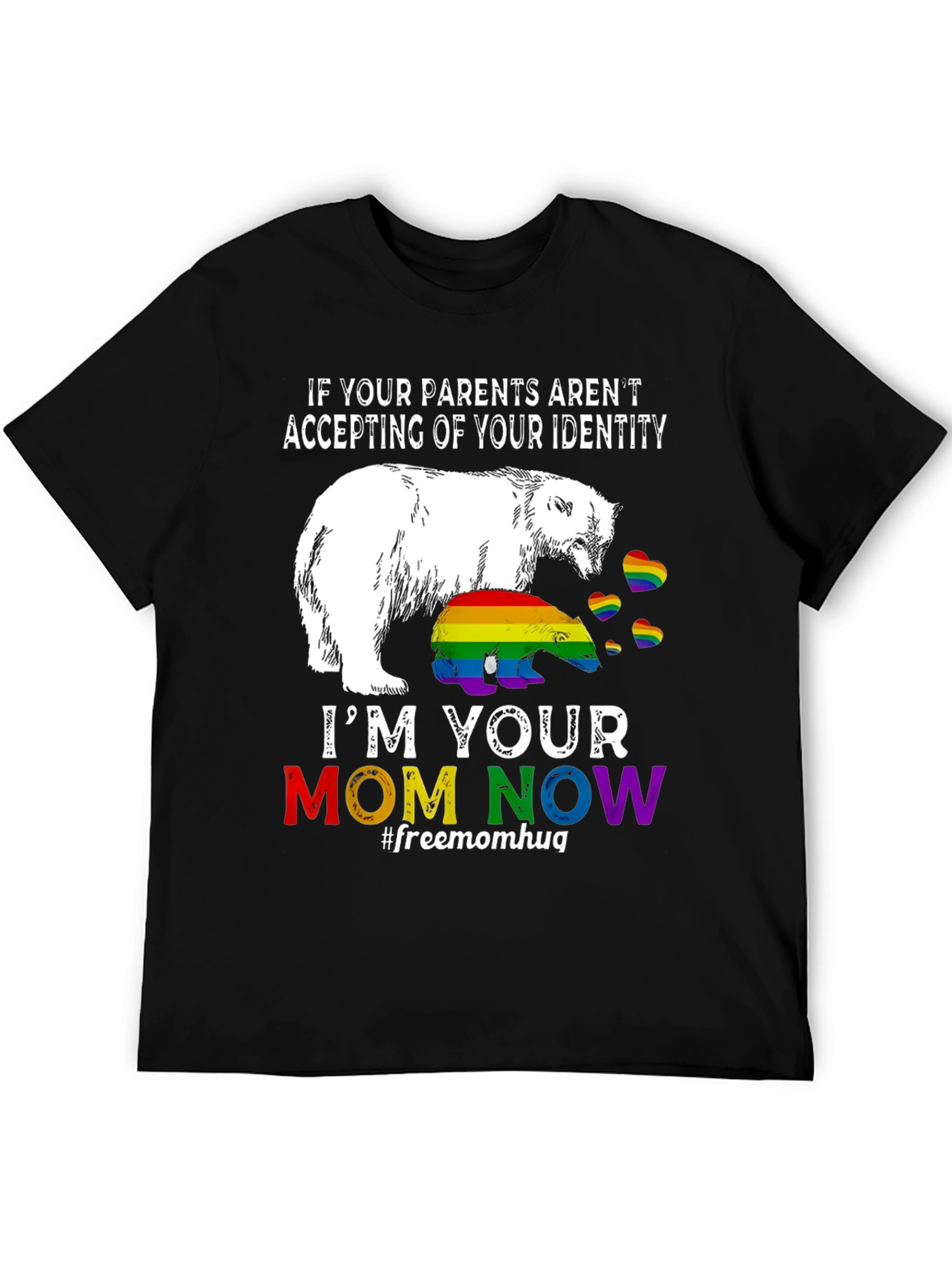 LGBT Pride Polar Bear Mom Graphic Tee