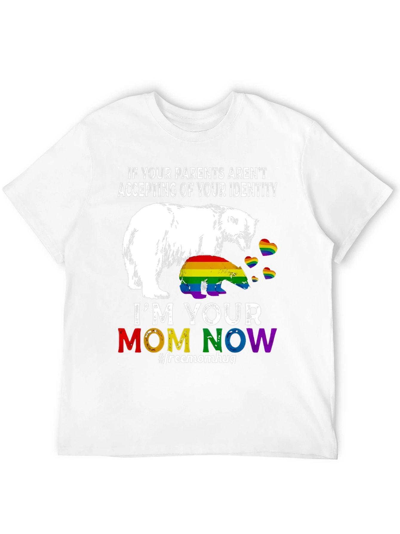 LGBT Pride Polar Bear Mom Graphic Tee