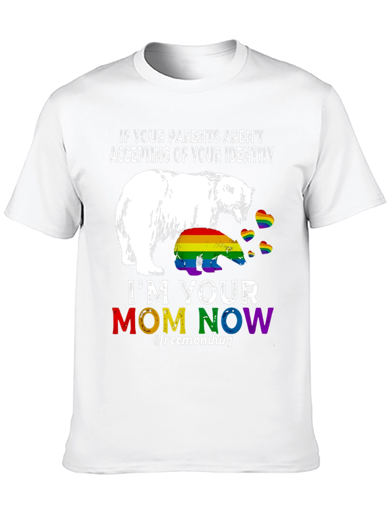 LGBT Pride Polar Bear Mom Graphic Tee