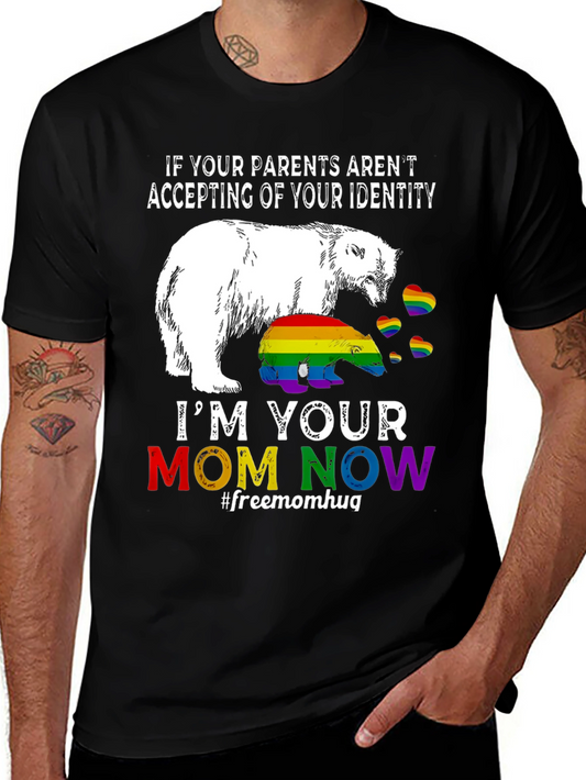 LGBT Pride Polar Bear Mom Graphic Tee