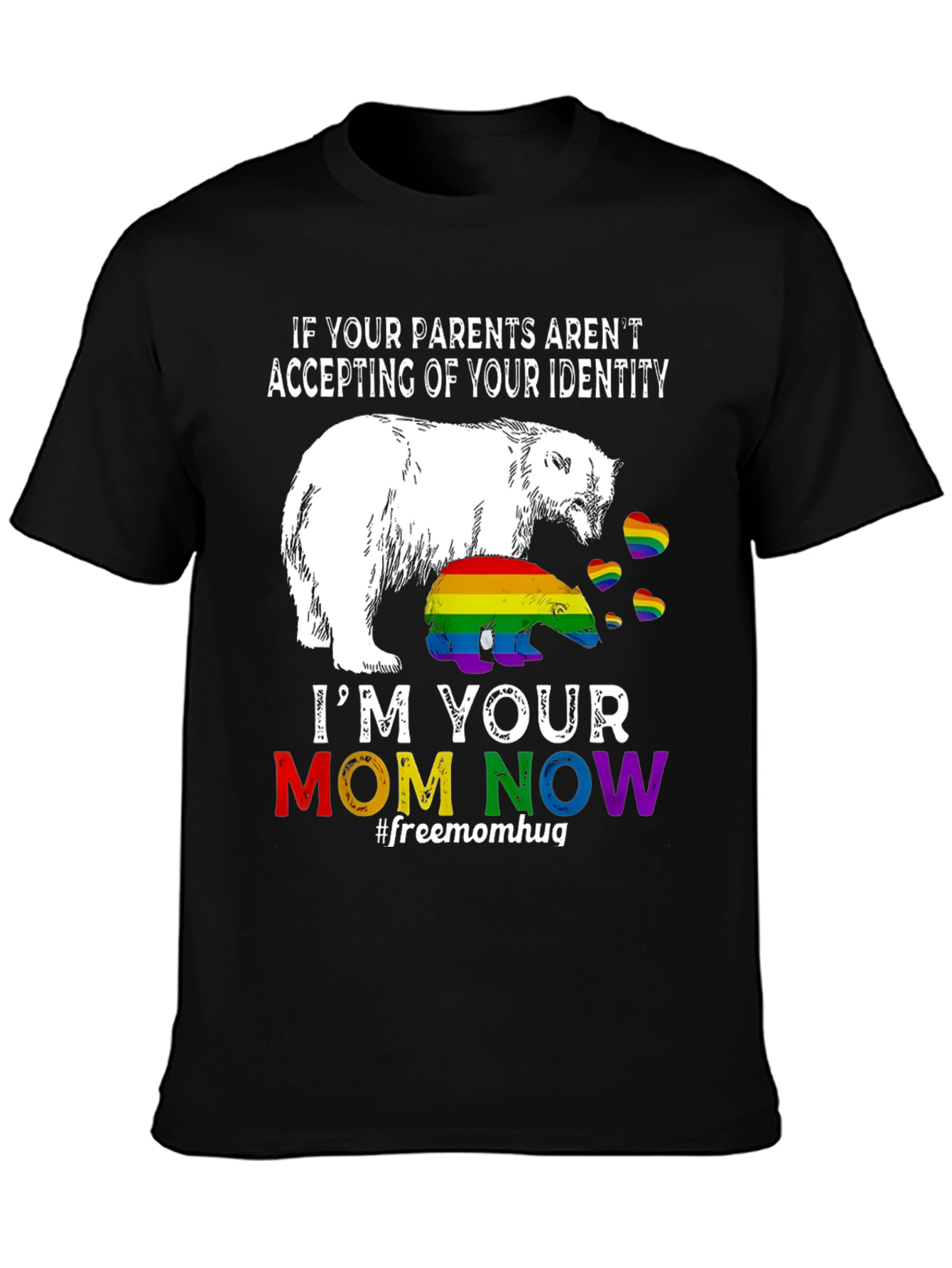 LGBT Pride Polar Bear Mom Graphic Tee