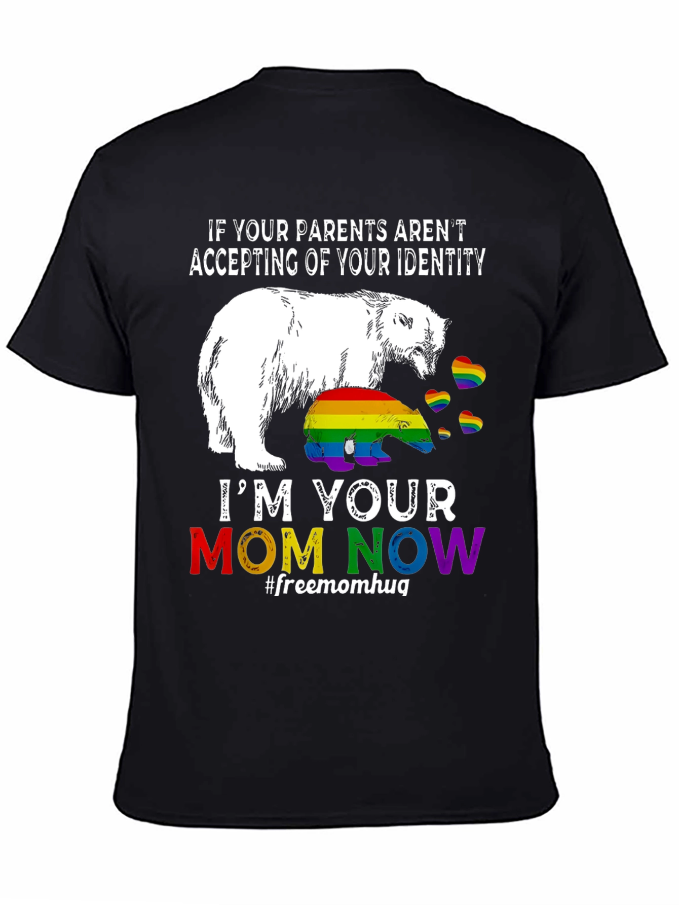 LGBT Pride Polar Bear Mom Graphic Tee