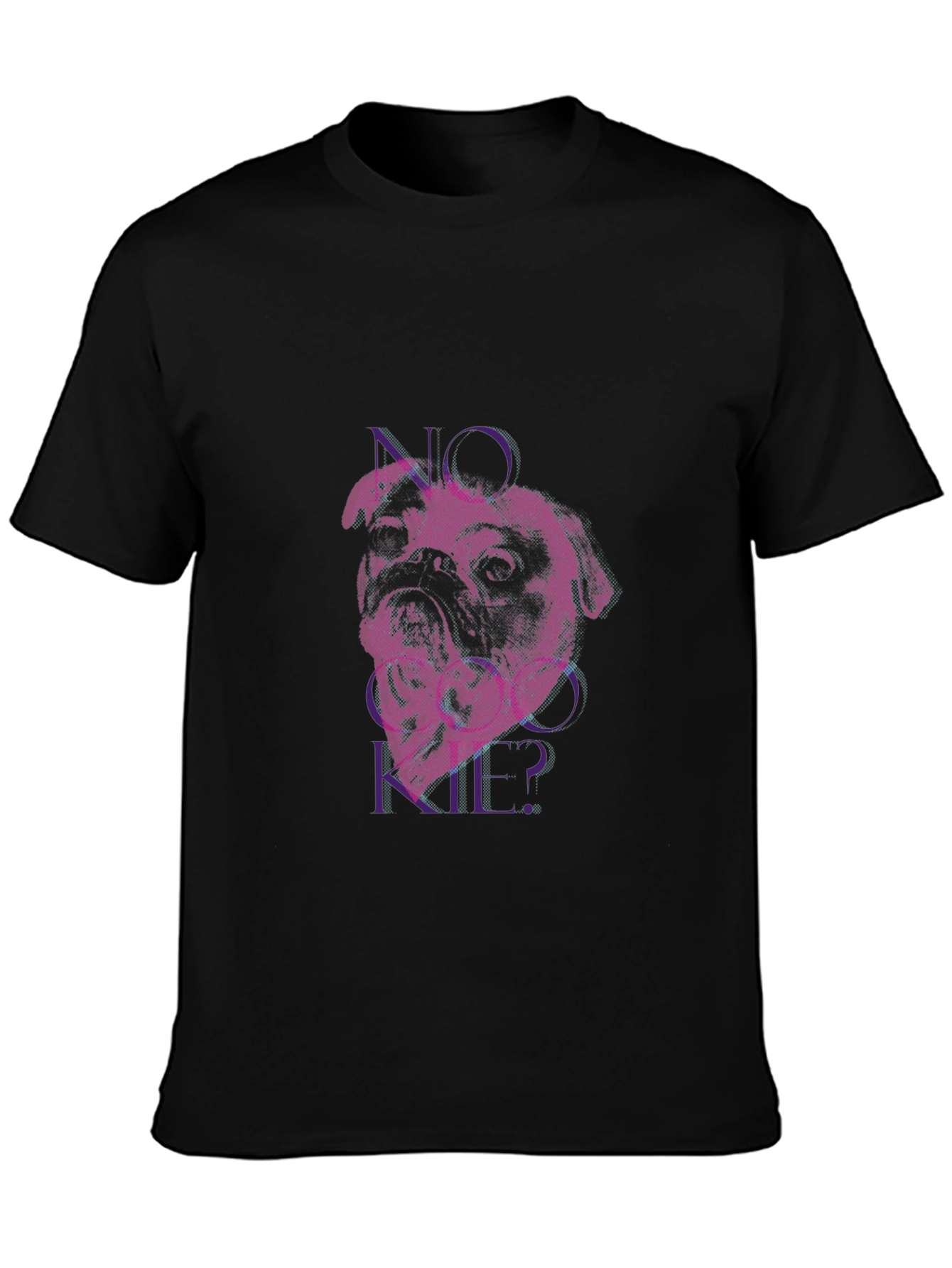 Pug No Cookie? Graphic Black Tee