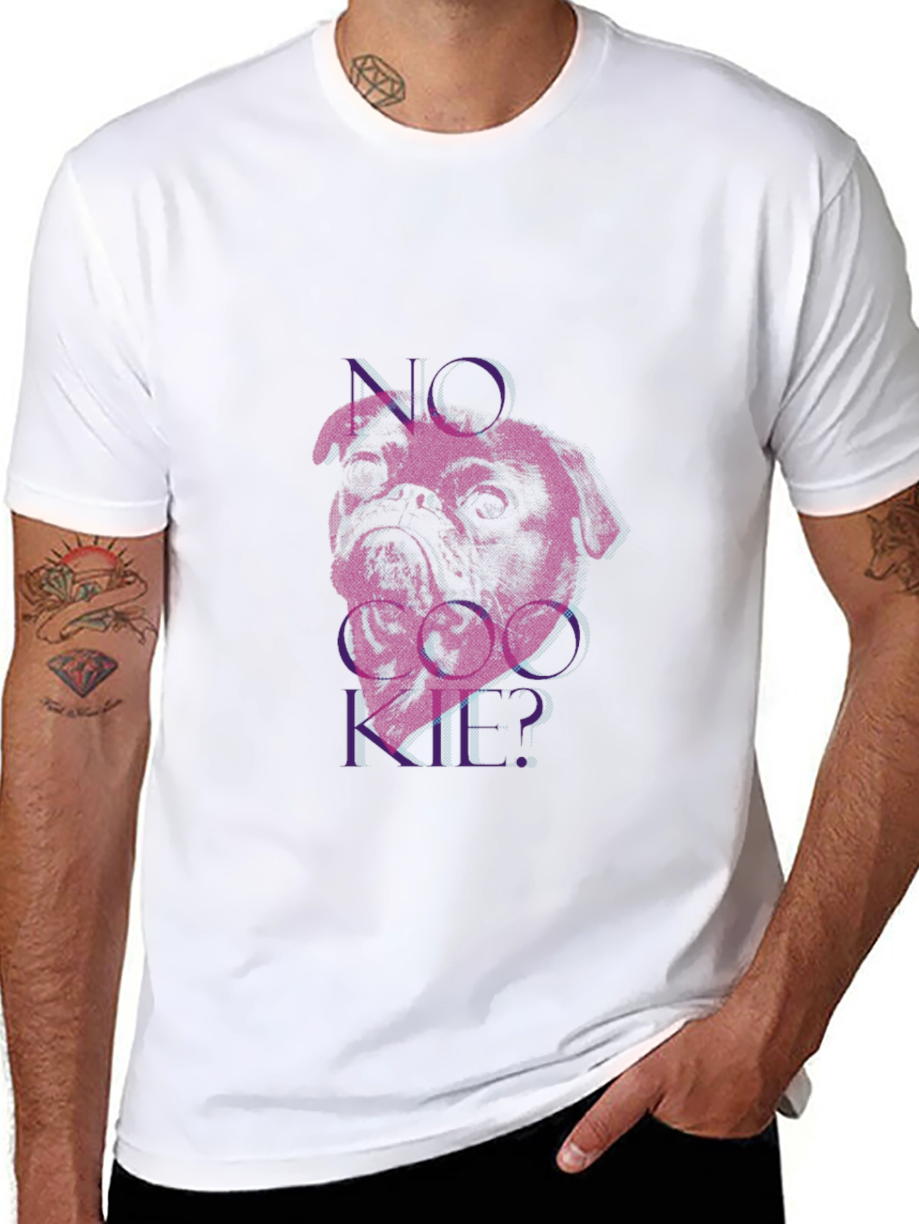 Pug No Cookie? Graphic Black Tee