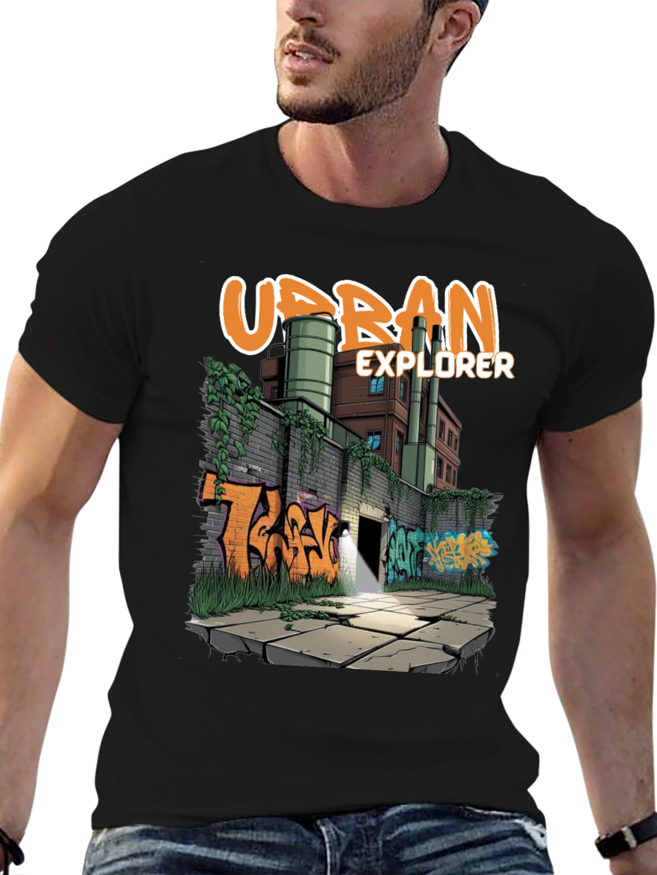 Urban Explorer Graphic Tee - Graffiti Art T-Shirt