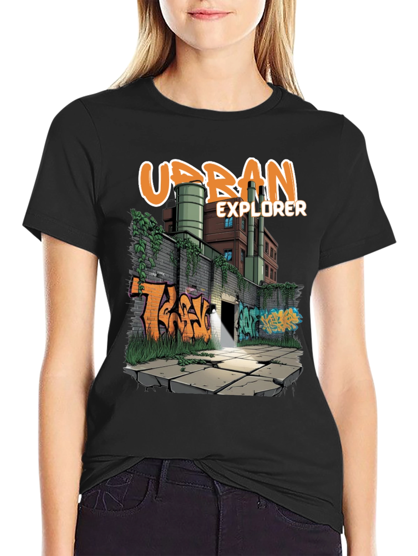 Urban Explorer Graphic Tee - Graffiti Art T-Shirt