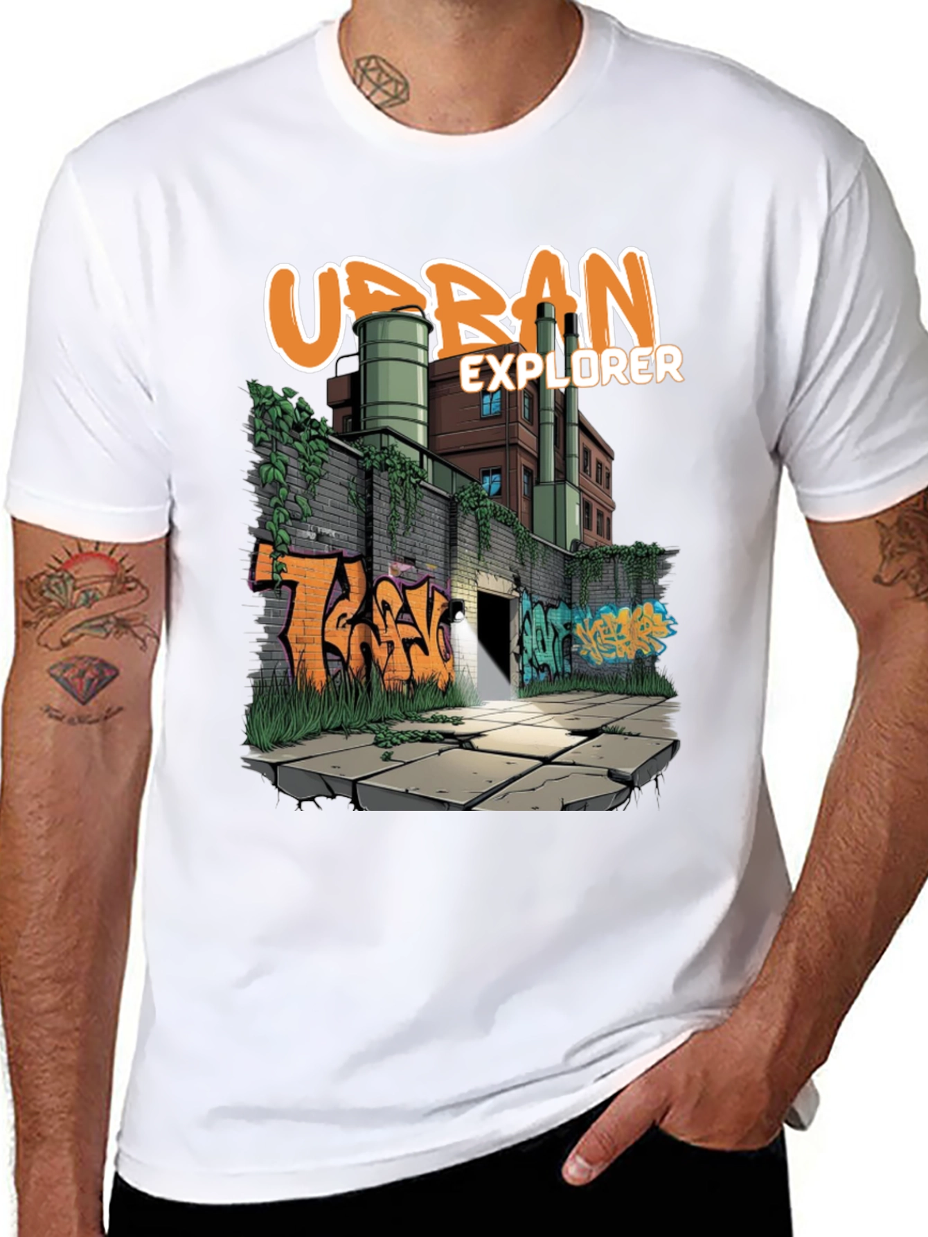 Urban Explorer Graphic Tee - Graffiti Art T-Shirt