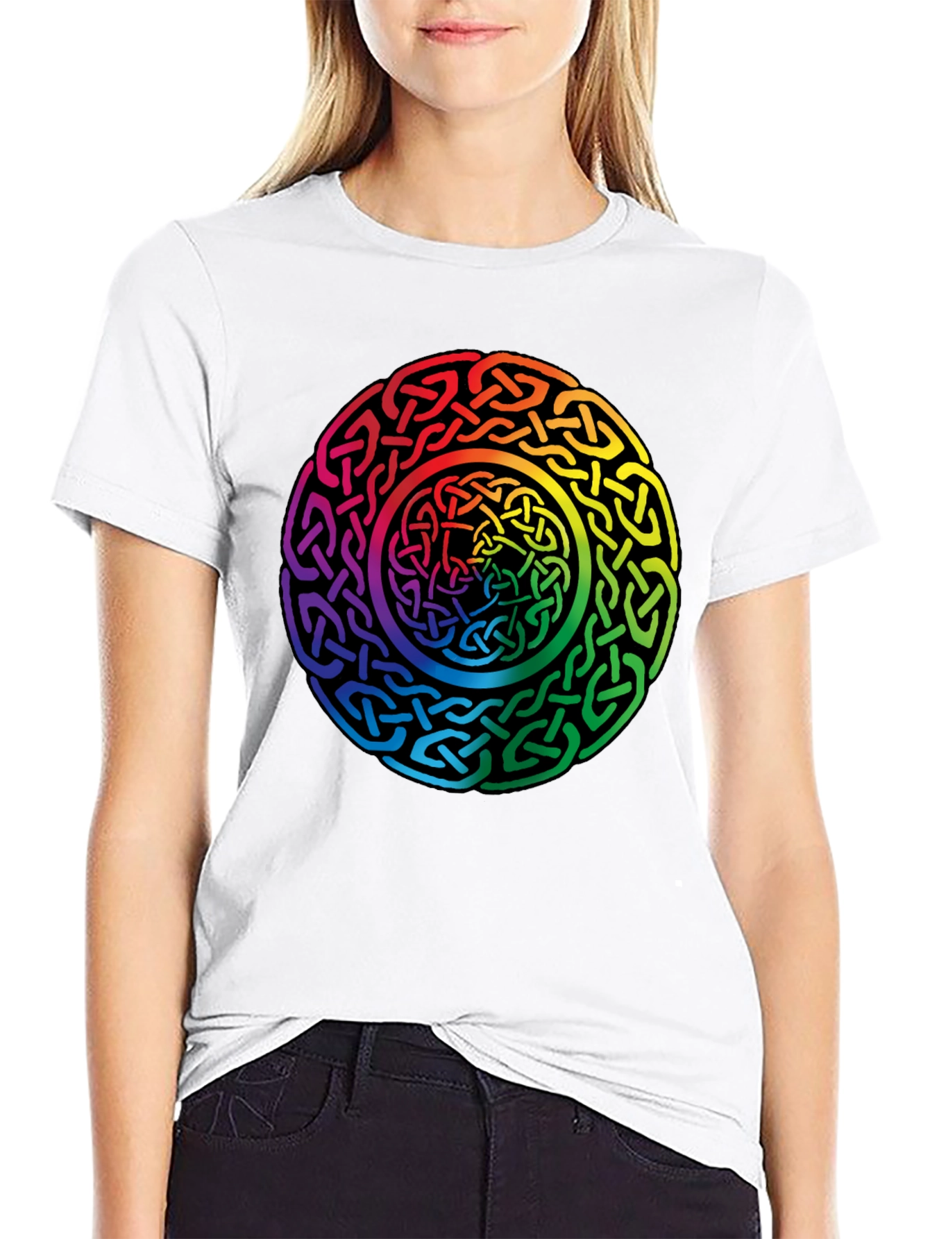 Rainbow Celtic Knot Graphic T-Shirt