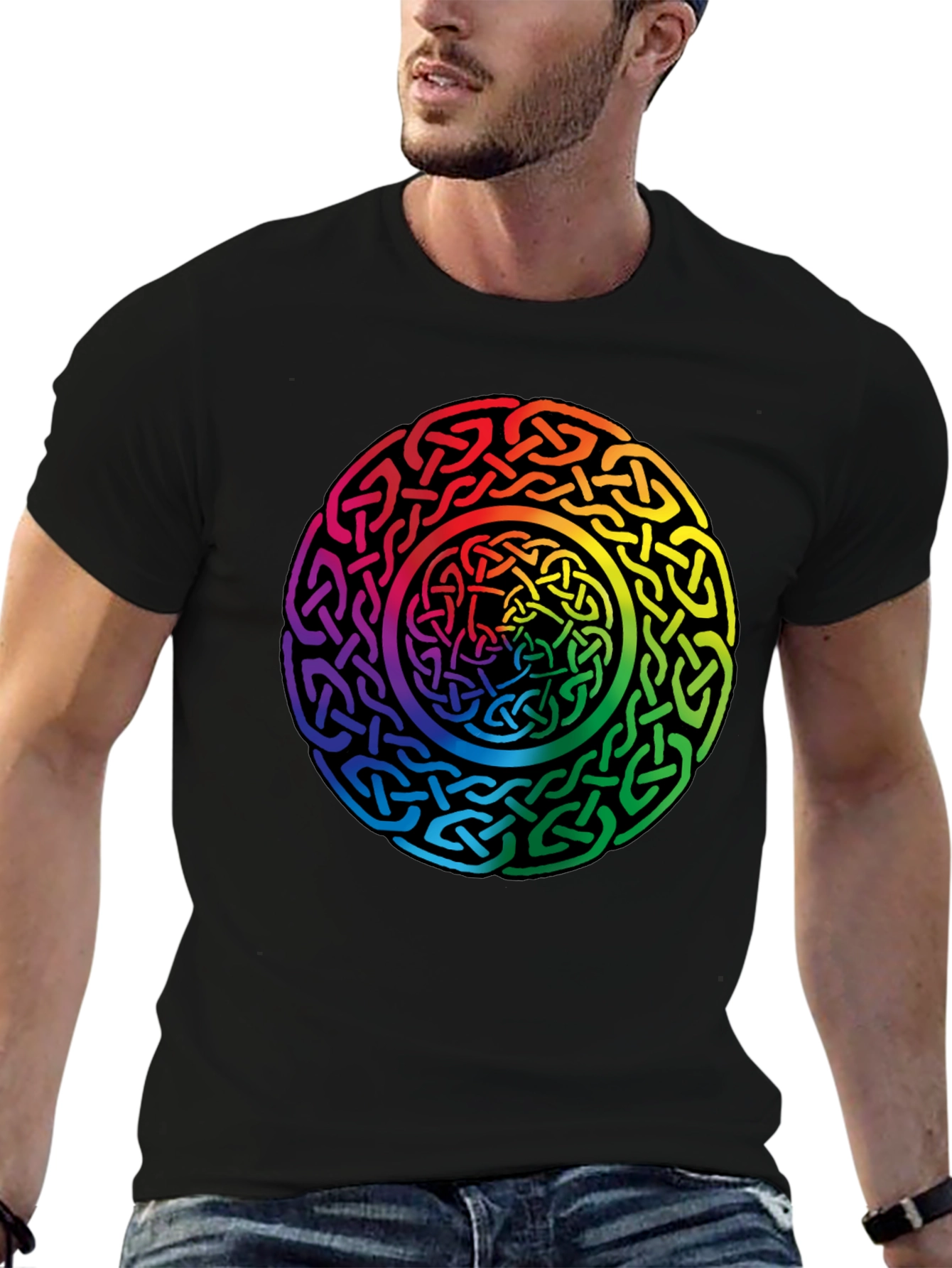 Rainbow Celtic Knot Graphic T-Shirt