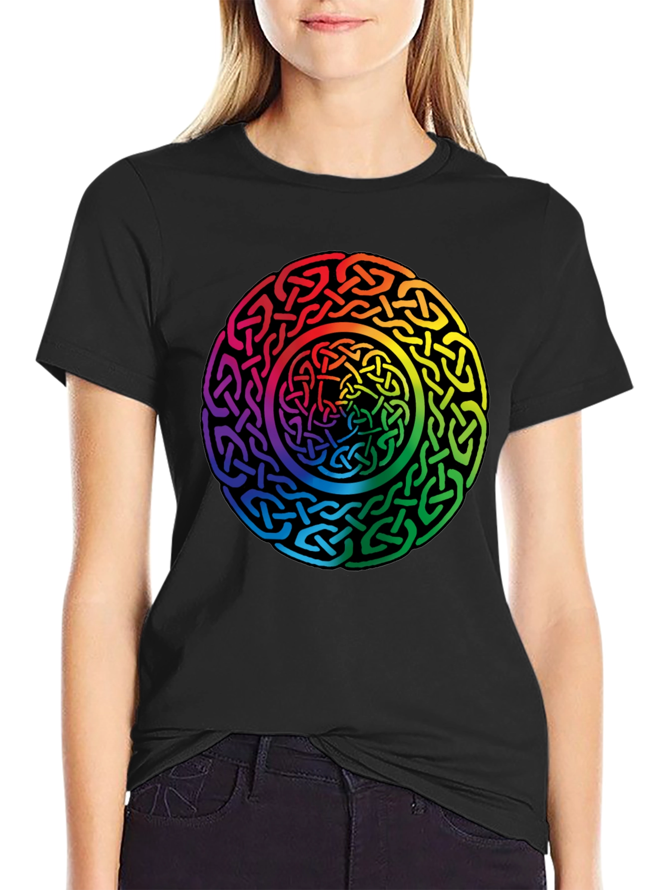 Rainbow Celtic Knot Graphic T-Shirt