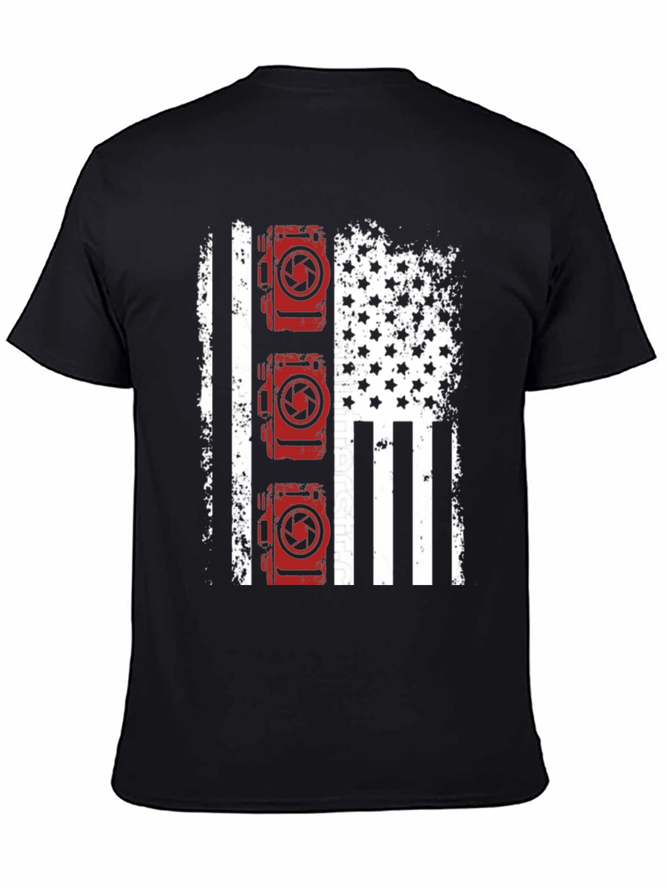 Patriotic Camera T-Shirt - USA Flag Photographer Tee