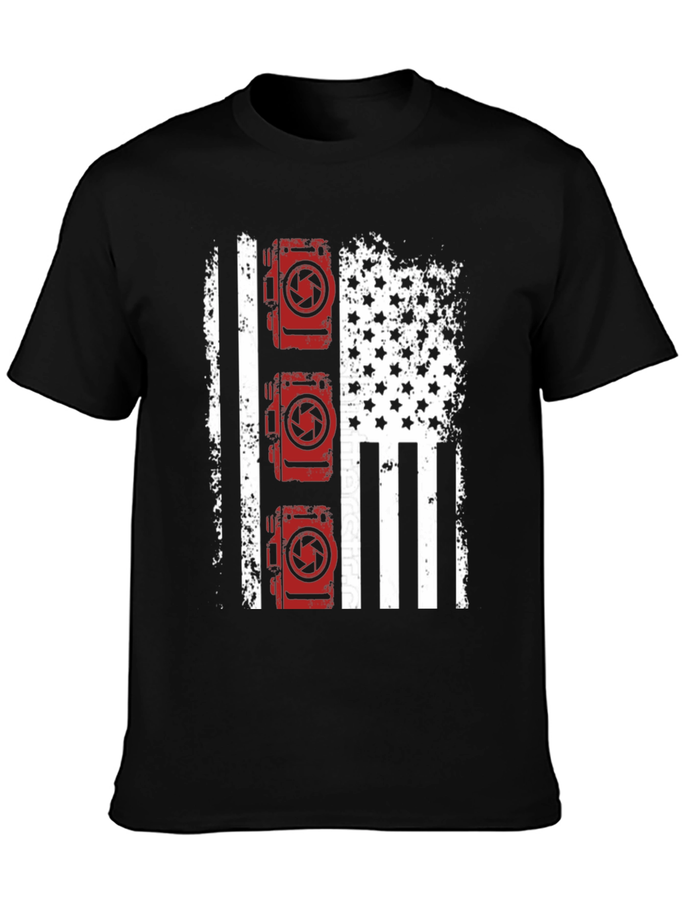 Patriotic Camera T-Shirt - USA Flag Photographer Tee
