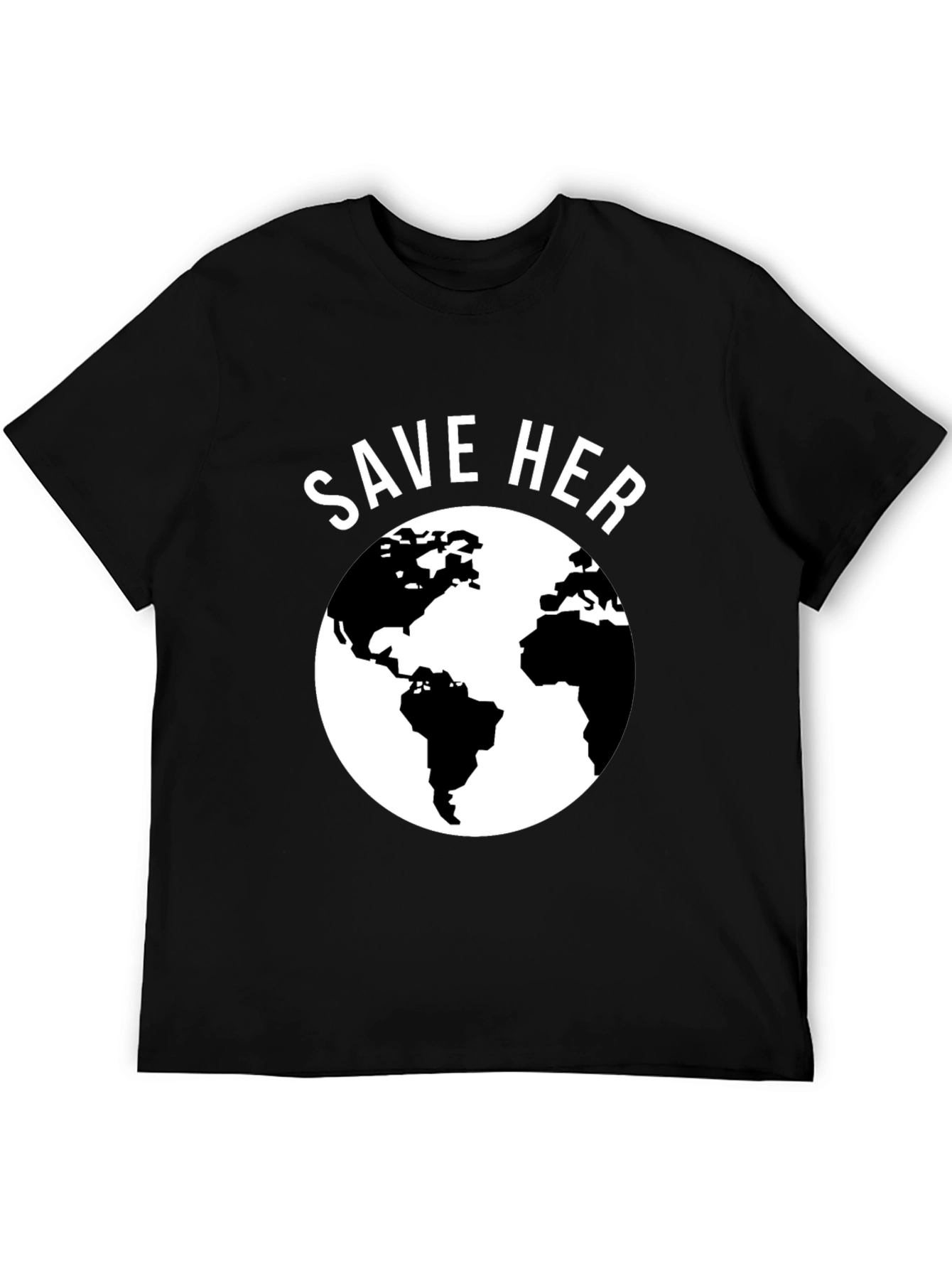 Save Her Earth Graphic Tee - Eco-Friendly Awareness Shirt