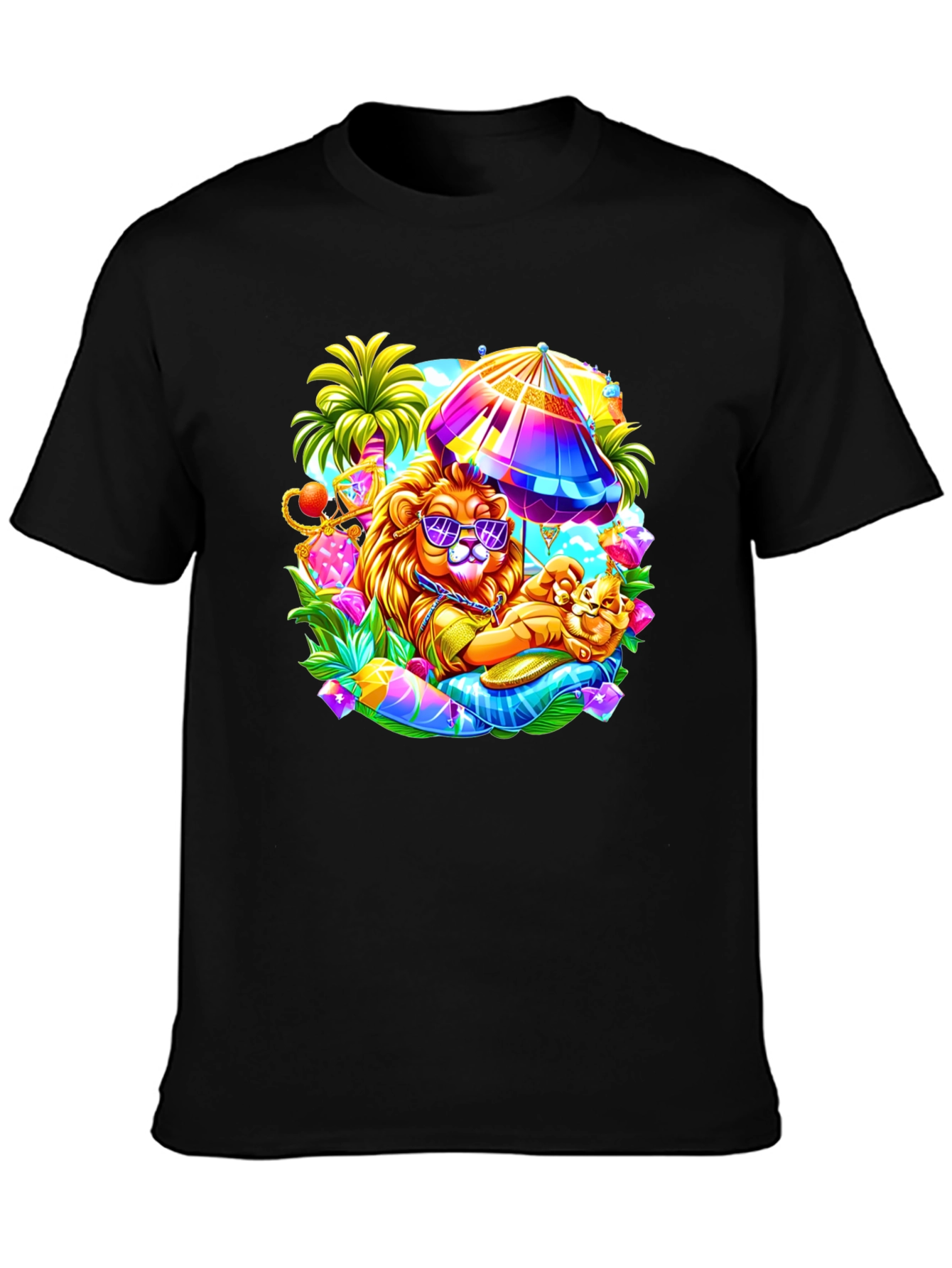 Lion on Vacation Graphic Tee