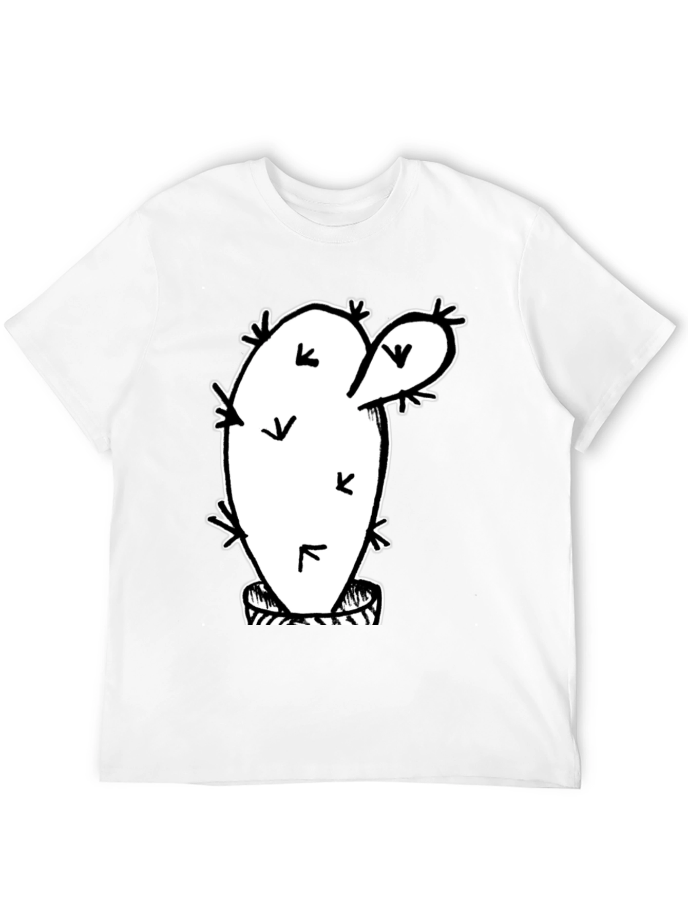 Cactus Graphic T-Shirt - Trendy Black Tee