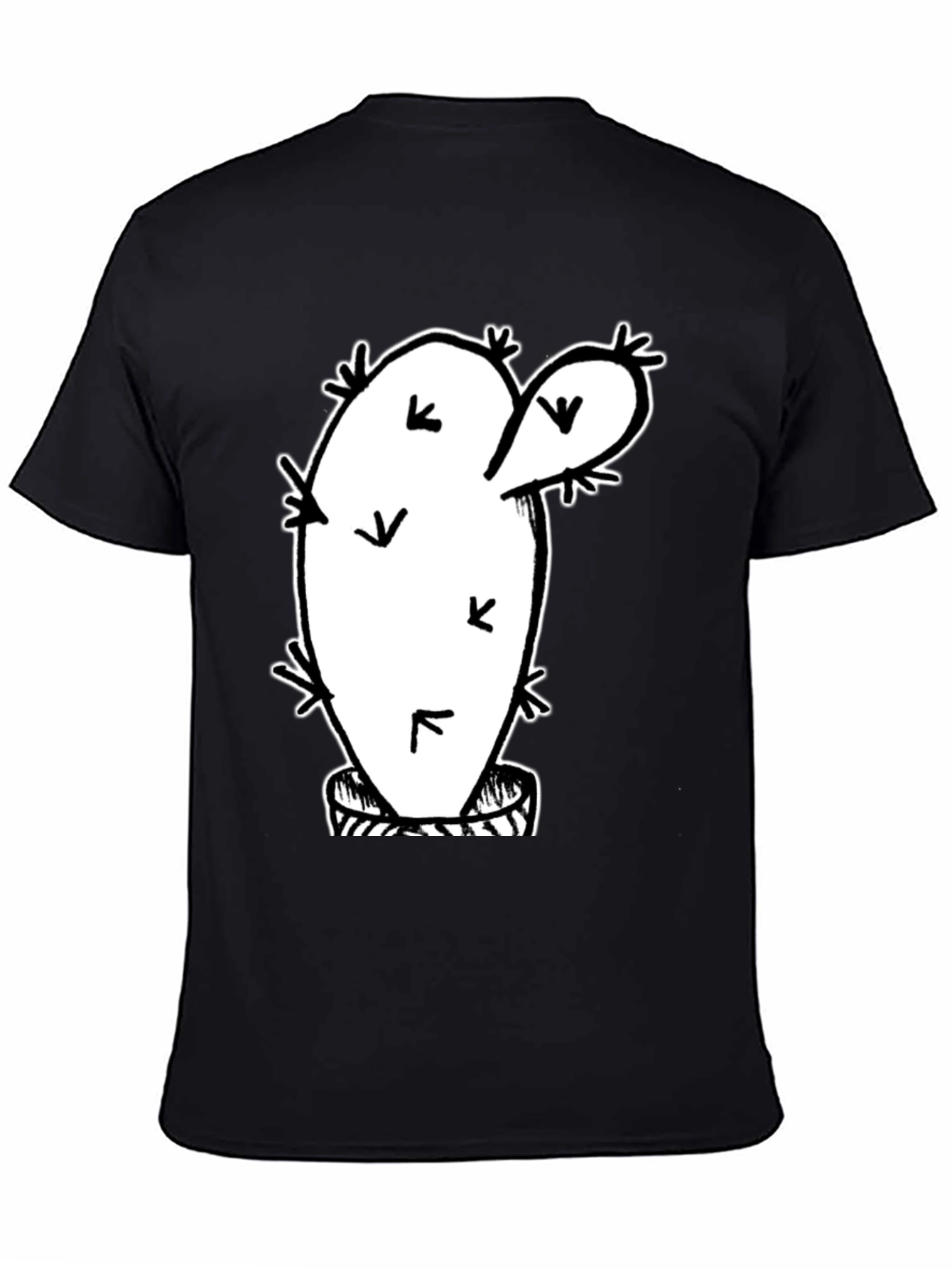 Cactus Graphic T-Shirt - Trendy Black Tee