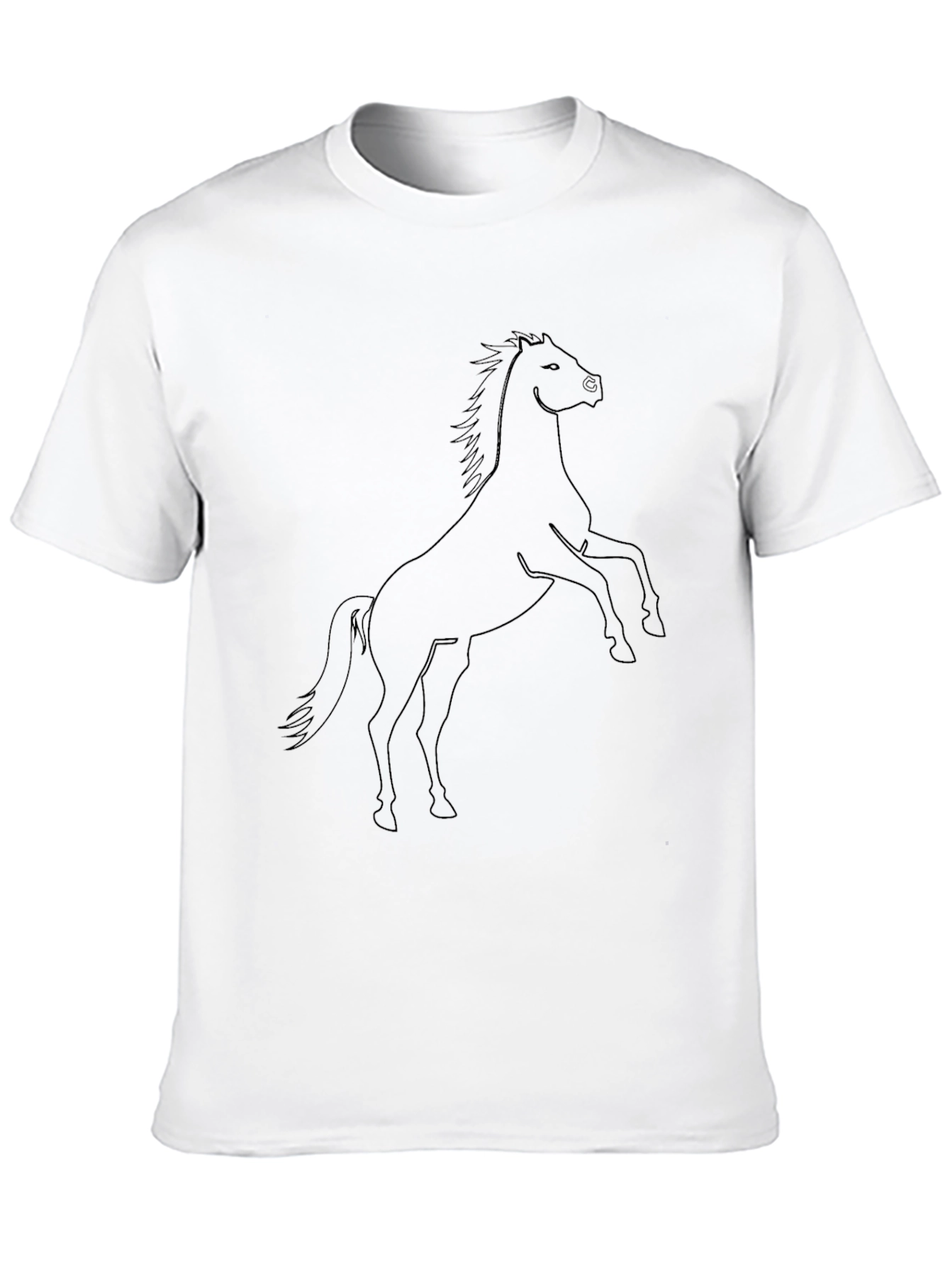 Black Horse Graphic Tee - Mens Casual Shirt