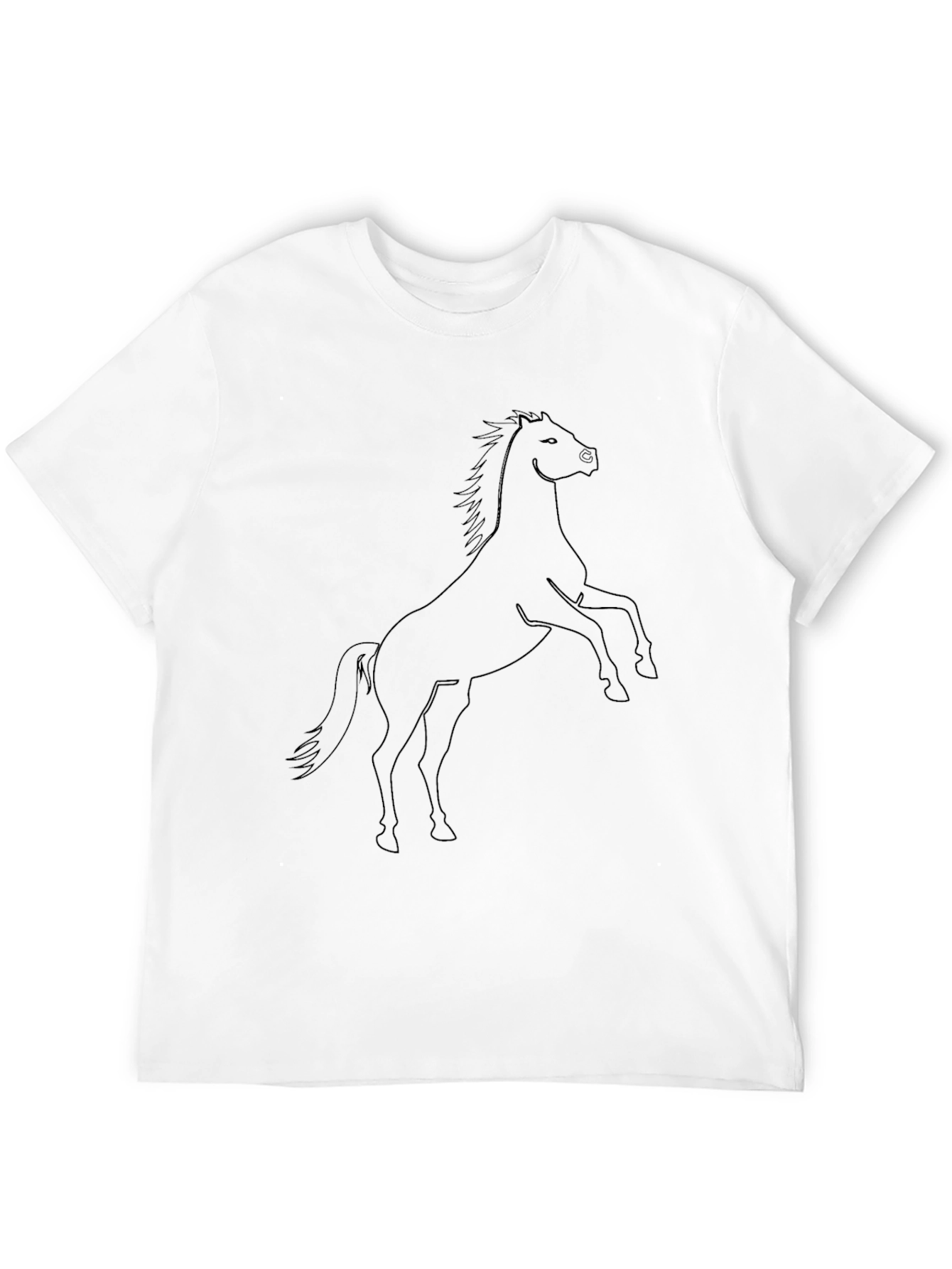 Black Horse Graphic Tee - Mens Casual Shirt