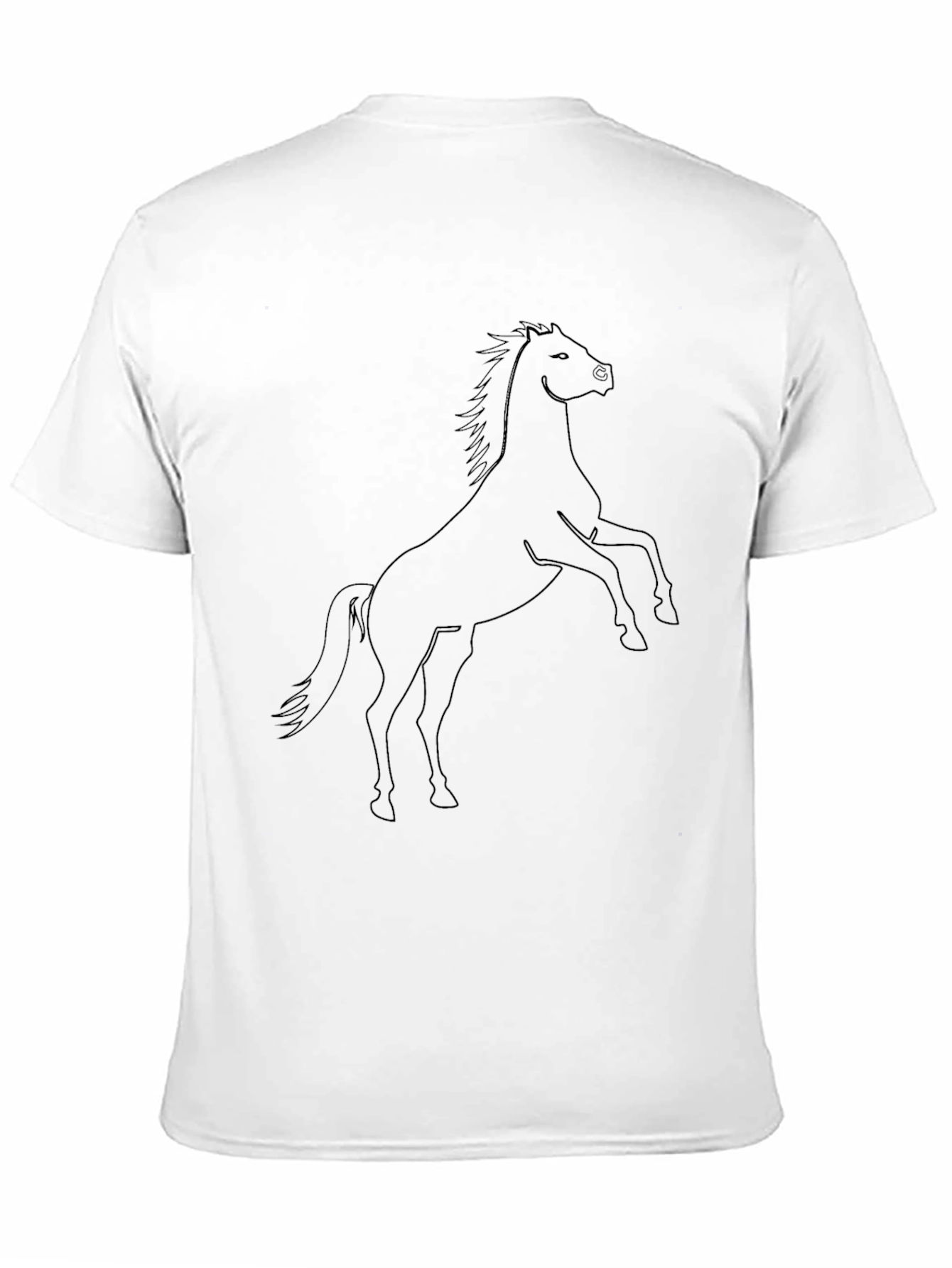 Black Horse Graphic Tee - Mens Casual Shirt