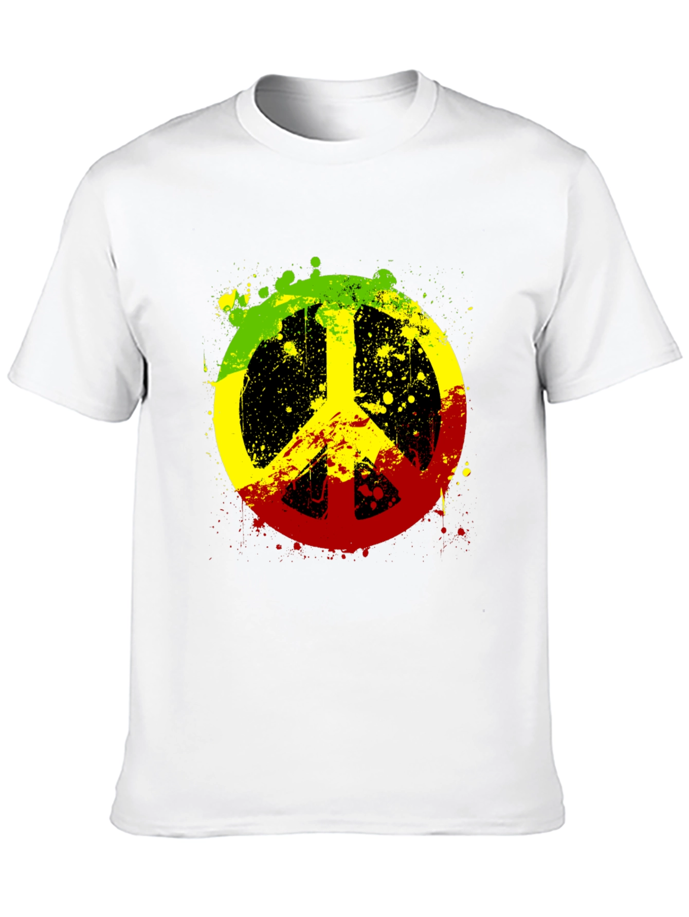 Rasta Peace Sign Graphic T-Shirt