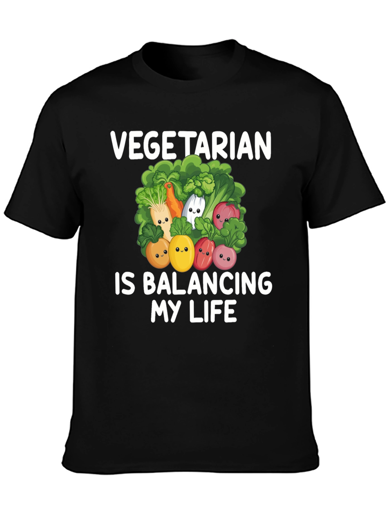 Vegetarian Balancing Life Graphic Tee