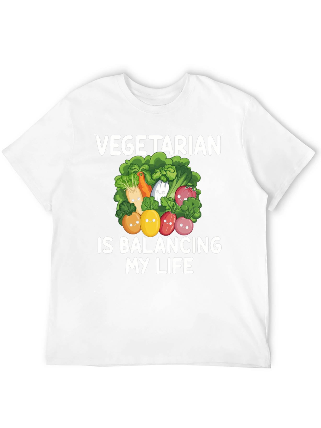 Vegetarian Balancing Life Graphic Tee