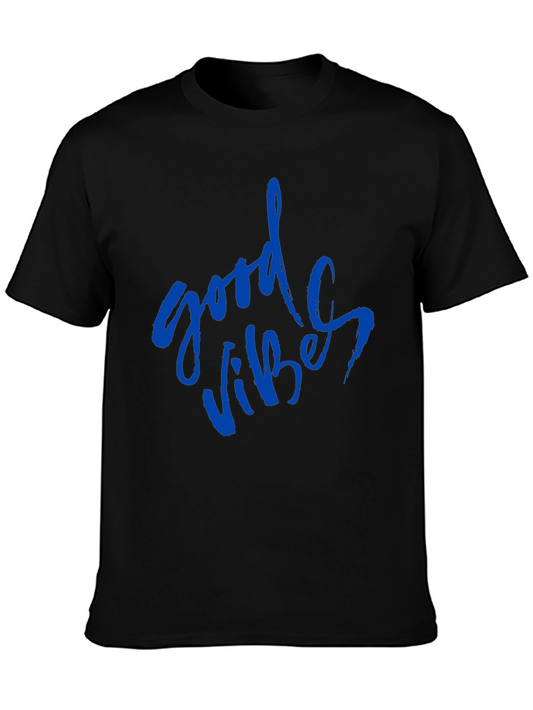 Good Vibes Graphic Tee - Black Casual T-Shirt
