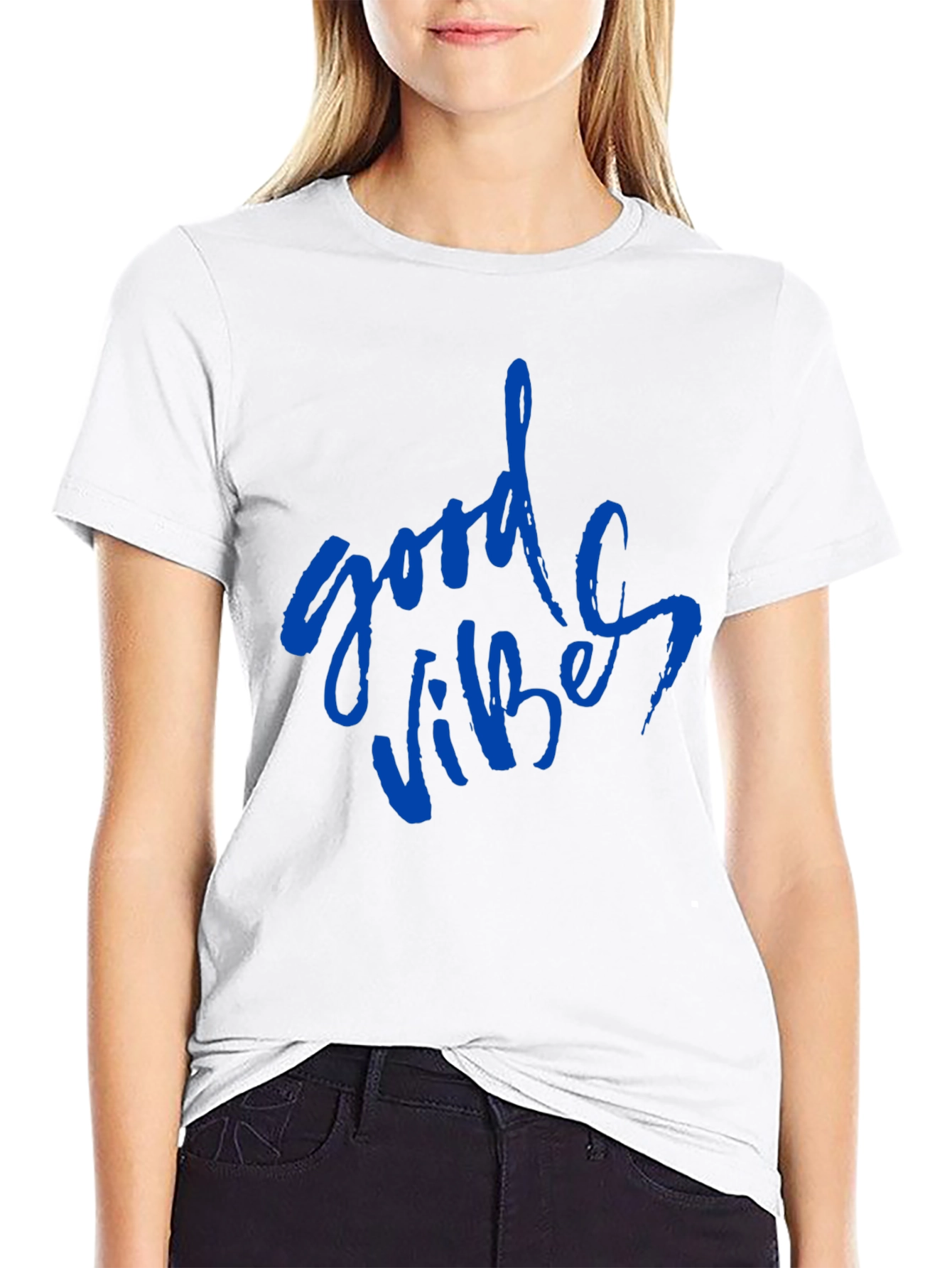 Good Vibes Graphic Tee - Black Casual T-Shirt