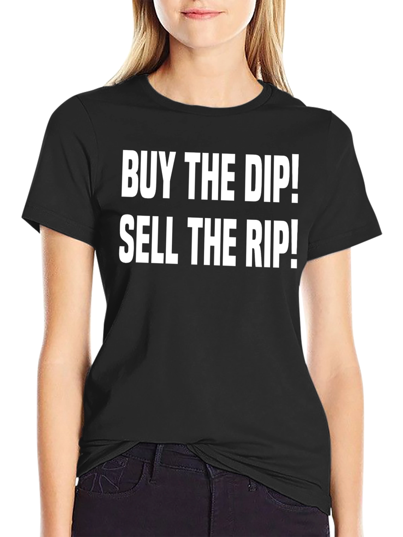 Buy the Dip Sell the Rip Black Graphic Tee