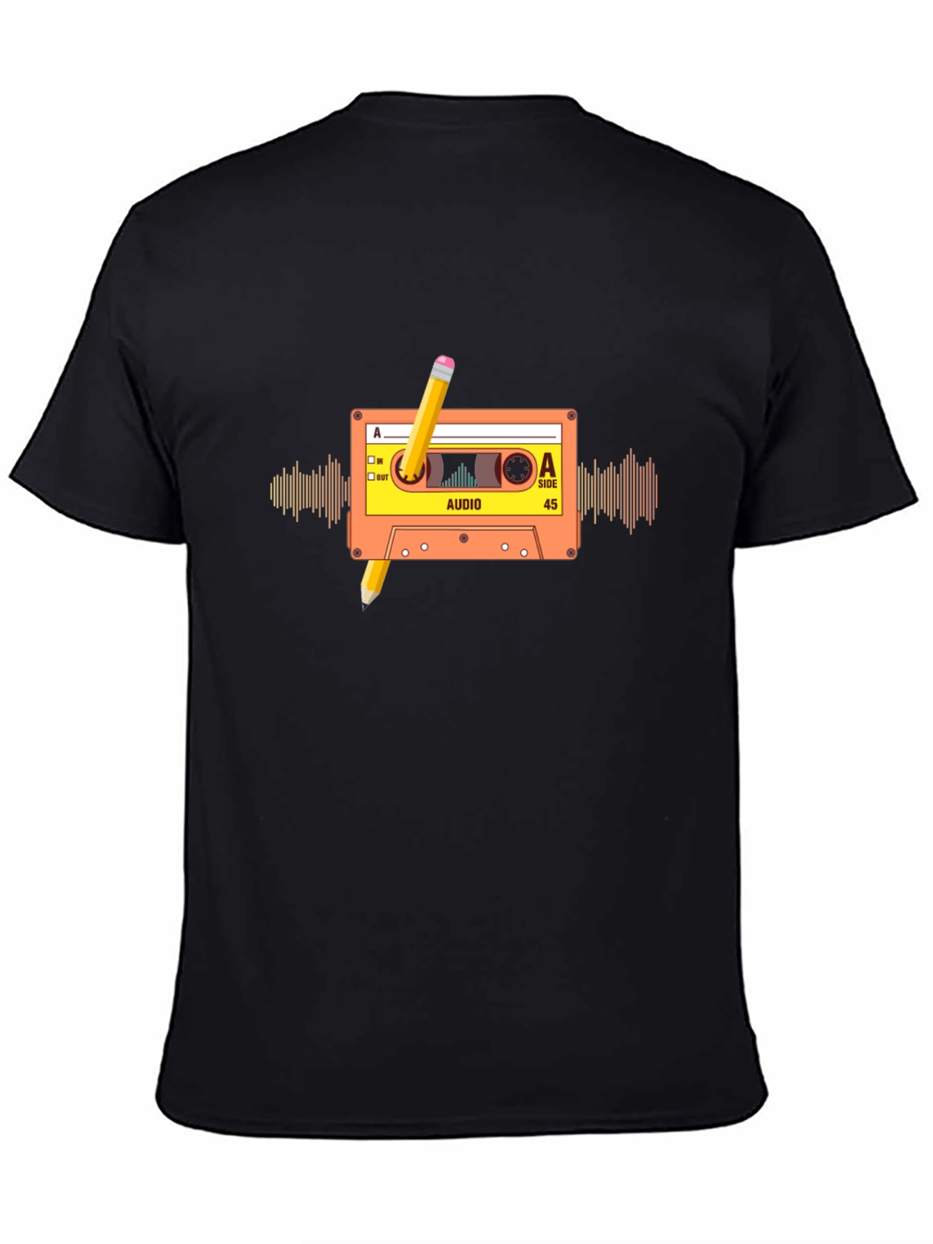 Retro Cassette Tape Pencil T-Shirt