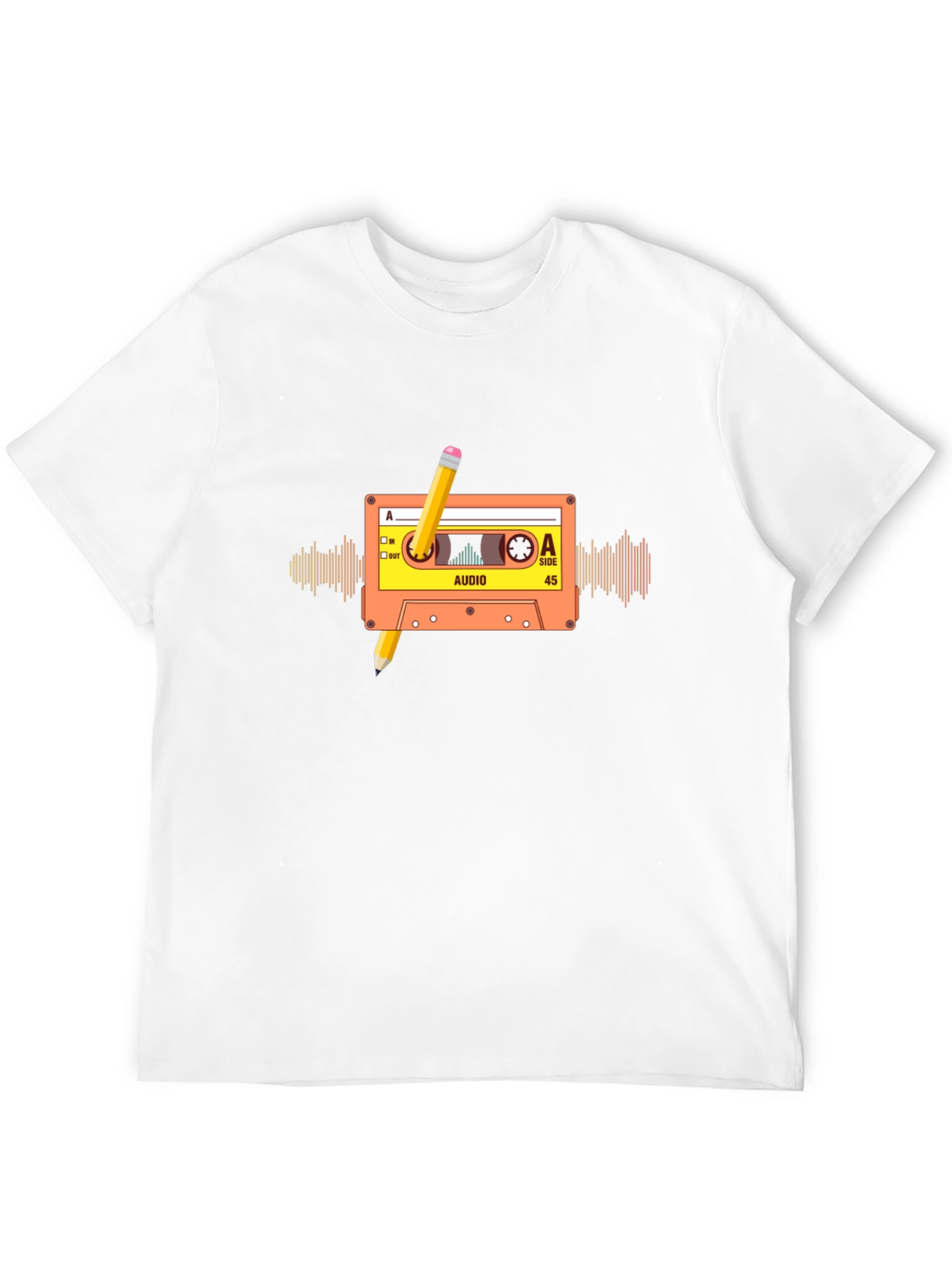 Retro Cassette Tape Pencil T-Shirt