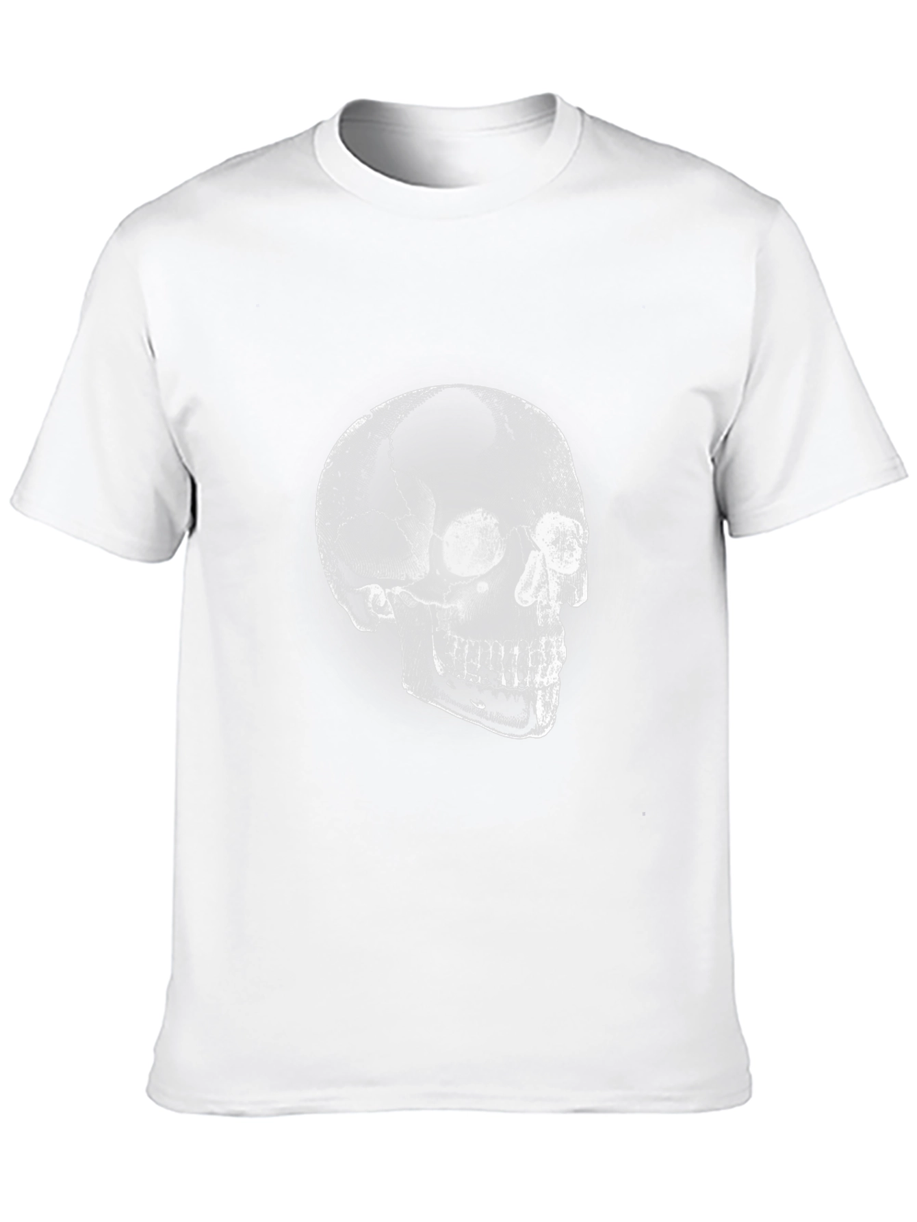 Skull Graphic Print T-Shirt - Mens Casual Tee