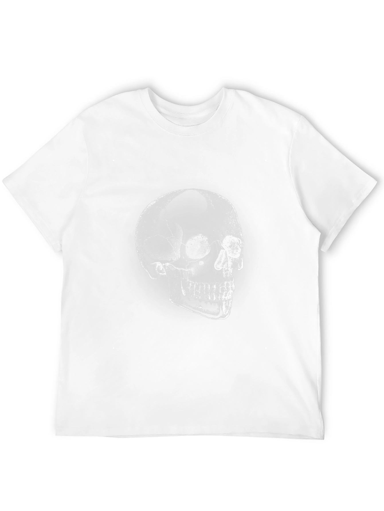 Skull Graphic Print T-Shirt - Mens Casual Tee