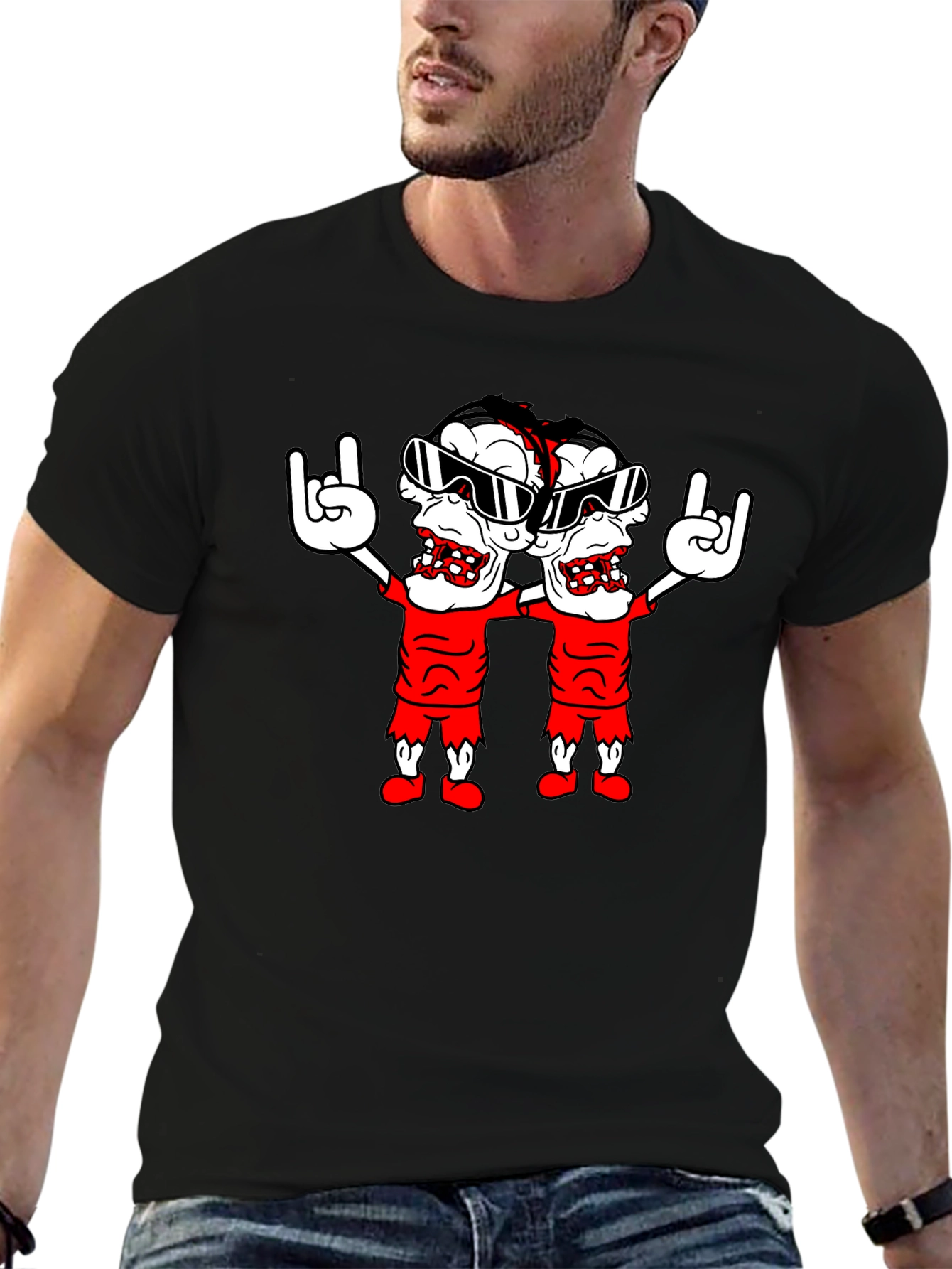Zombie Rock T-Shirt - Black Graphic Tee