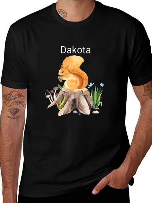 Dakota Squirrel Stump Black T-Shirt