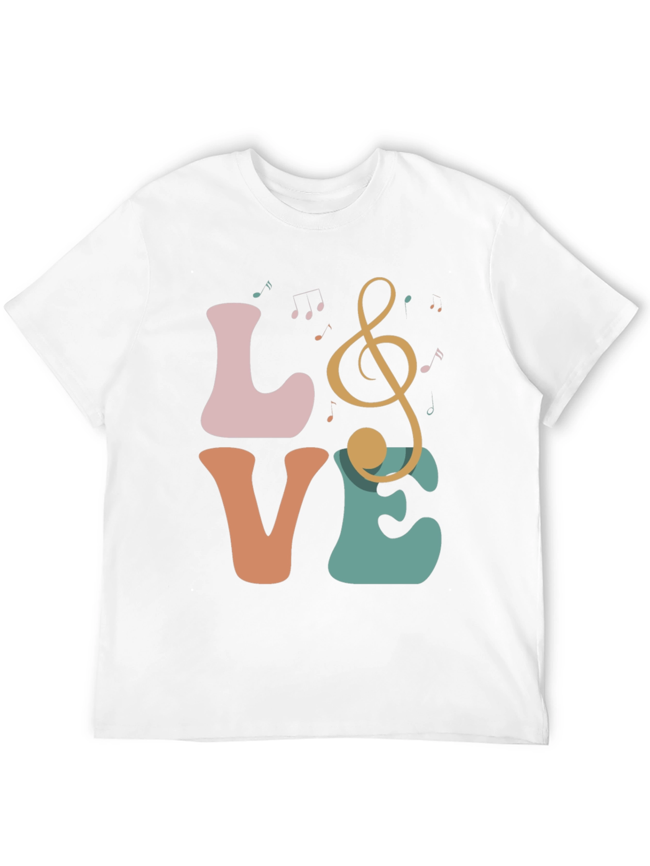 Love Music Treble Clef Graphic T-Shirt