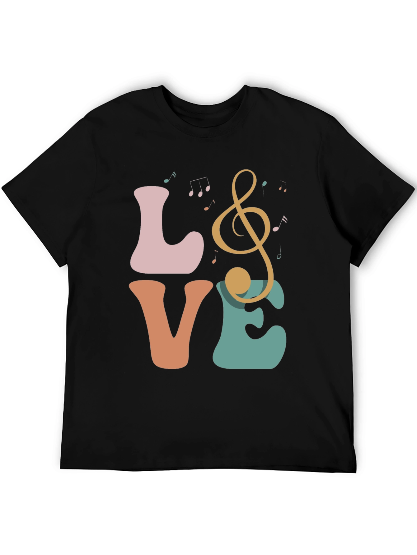Love Music Treble Clef Graphic T-Shirt