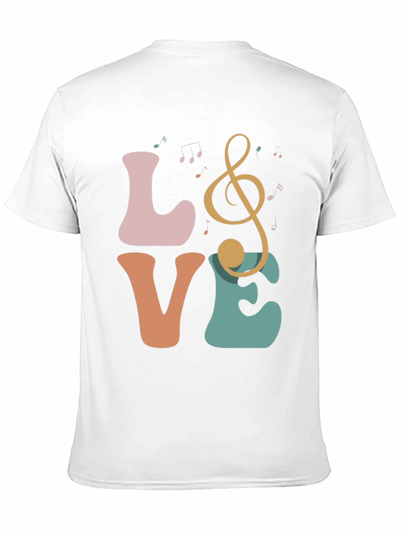 Love Music Treble Clef Graphic T-Shirt