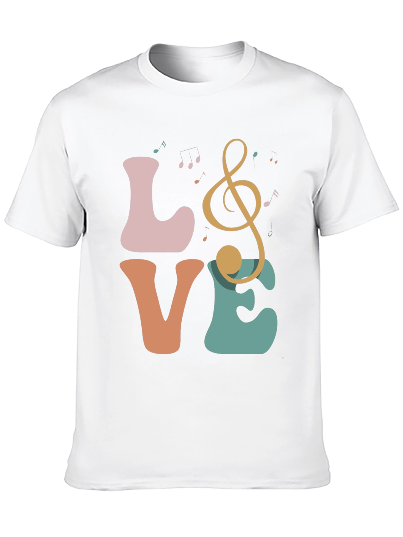 Love Music Treble Clef Graphic T-Shirt