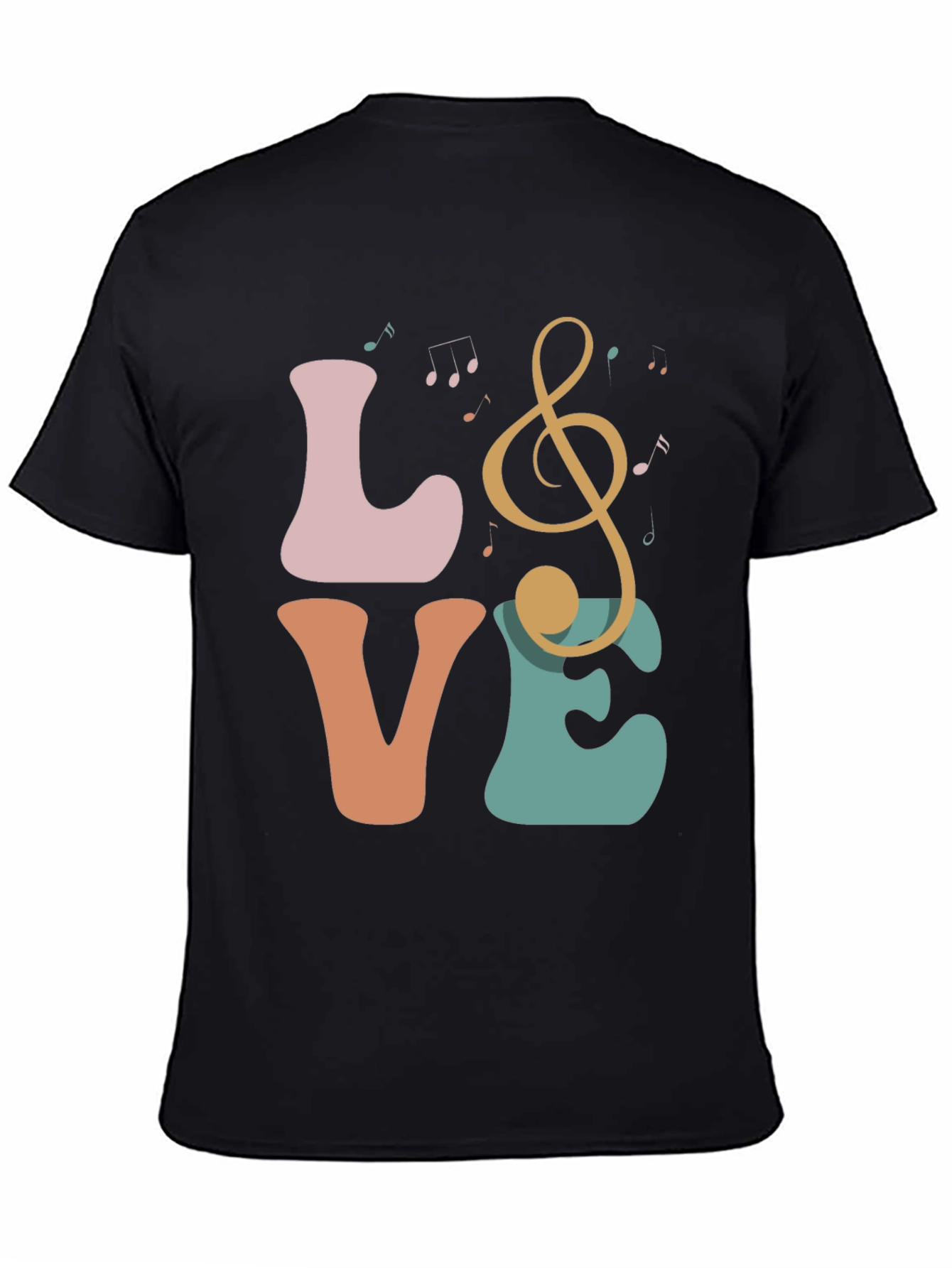 Love Music Treble Clef Graphic T-Shirt