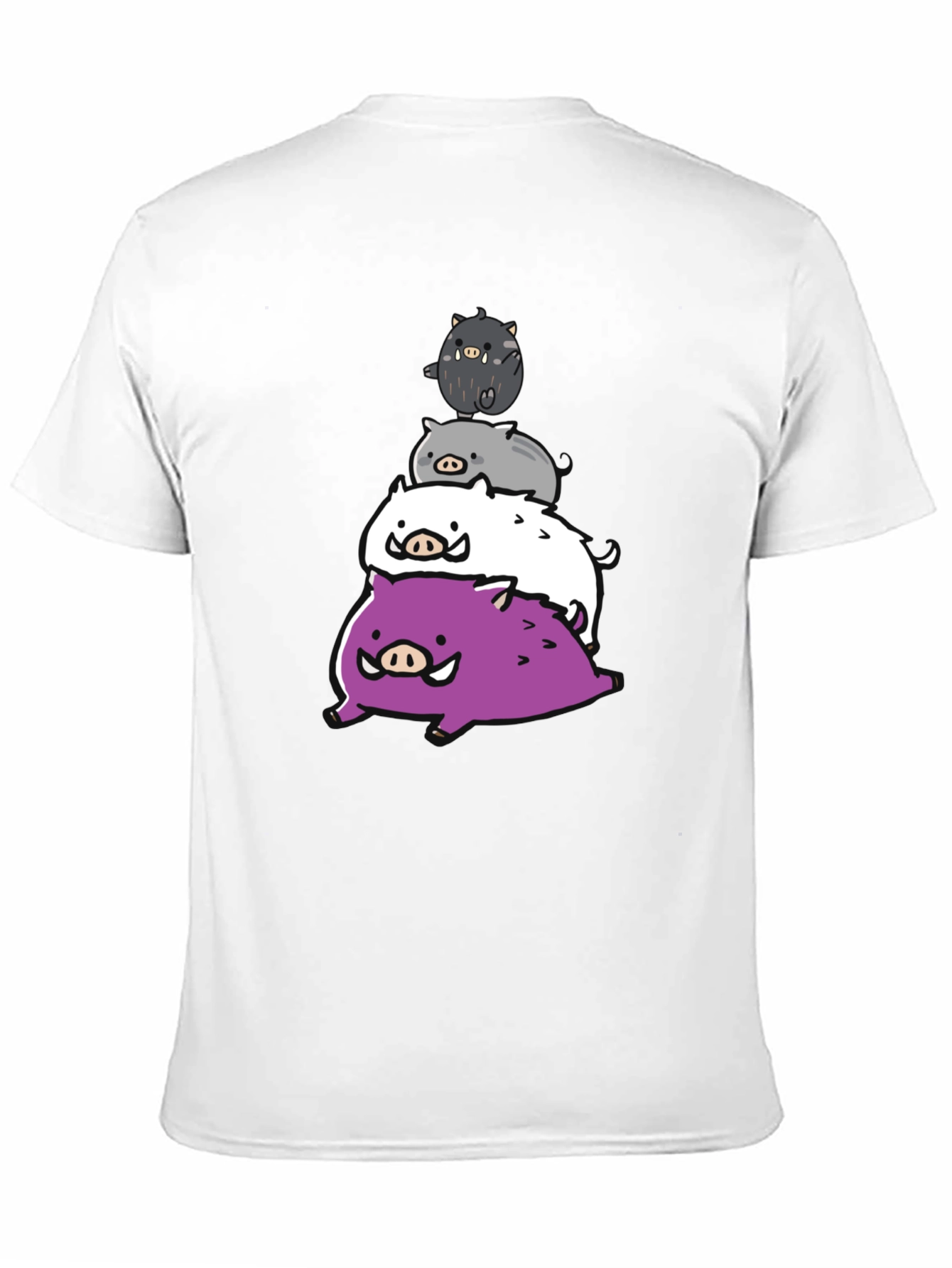 Stacked Boar Tee - Fun Graphic Print T-Shirt