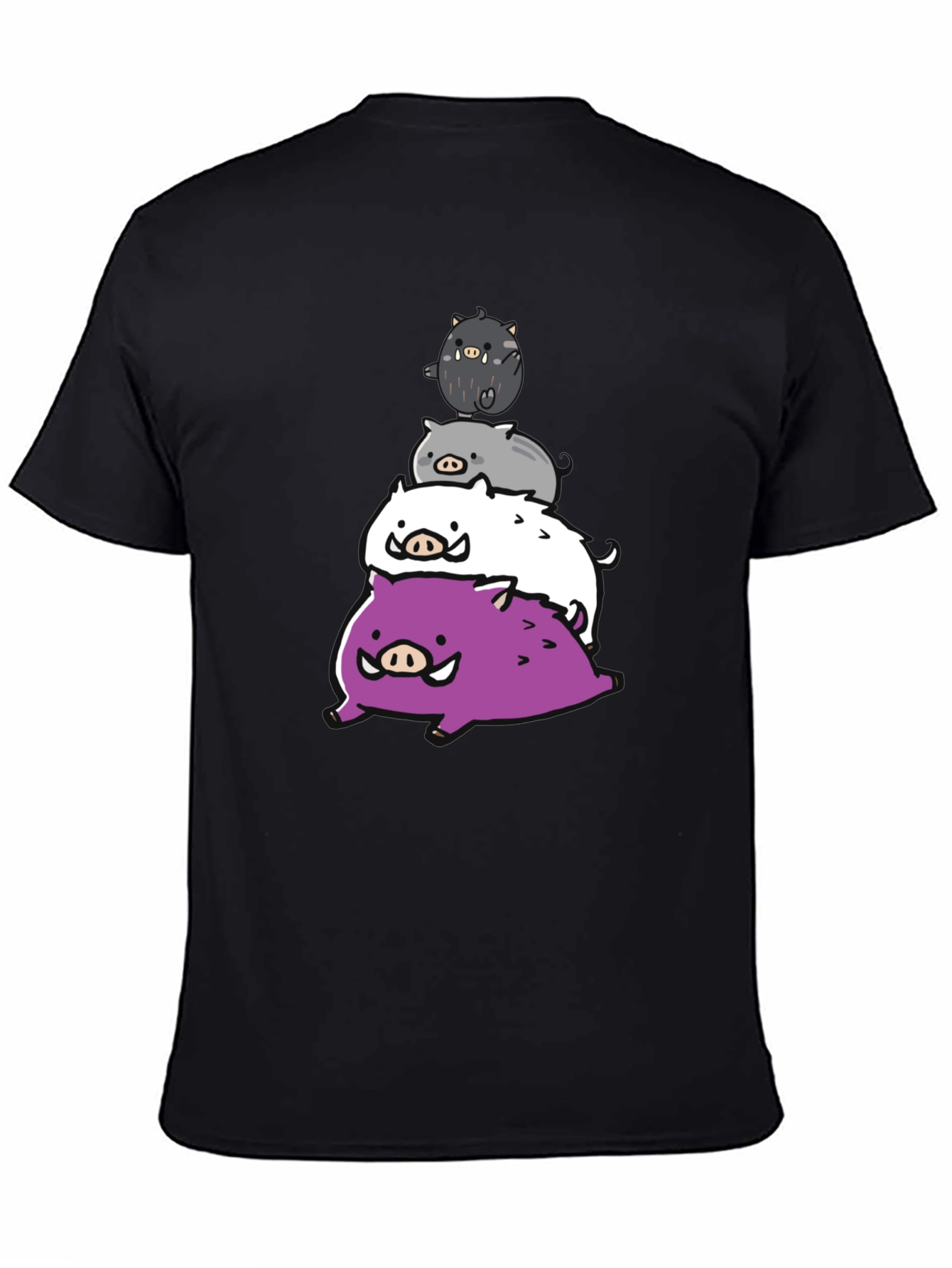 Stacked Boar Tee - Fun Graphic Print T-Shirt